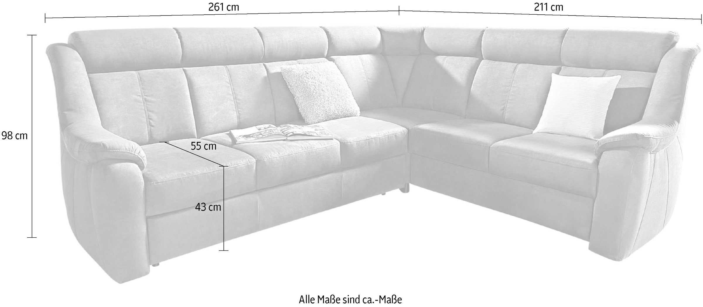 sit&more Ecksofa »Basel L-Form«