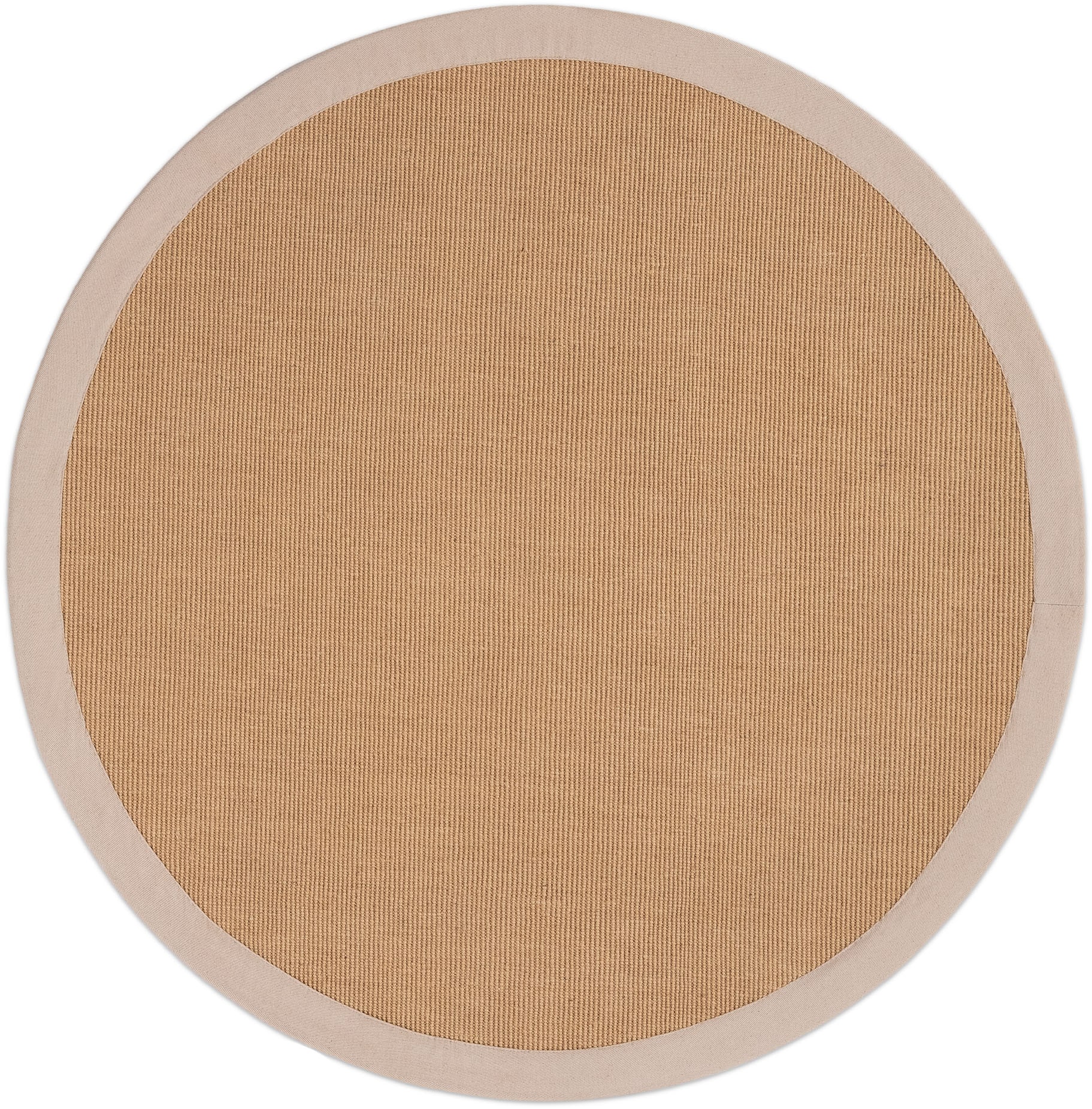 carpetfine Sisalteppich »Sisal«, rund, 5 mm Höhe, mit farbiger Bordüre, Anti-Rutsch Rückseite