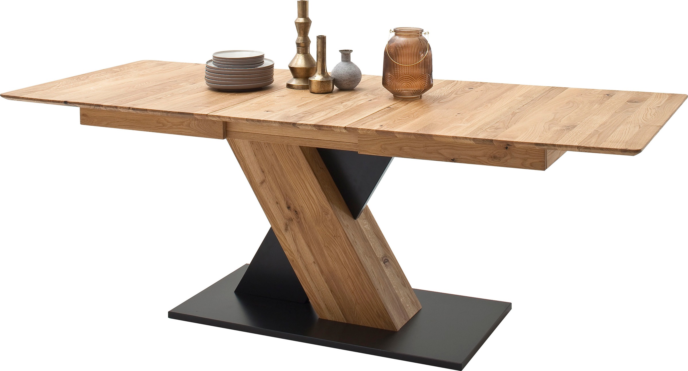 4. Bild von MCA furniture Esstisch »Cuba«, Esstisch Massivholz ausziehbar, Tischplatte mit Synchronauszug