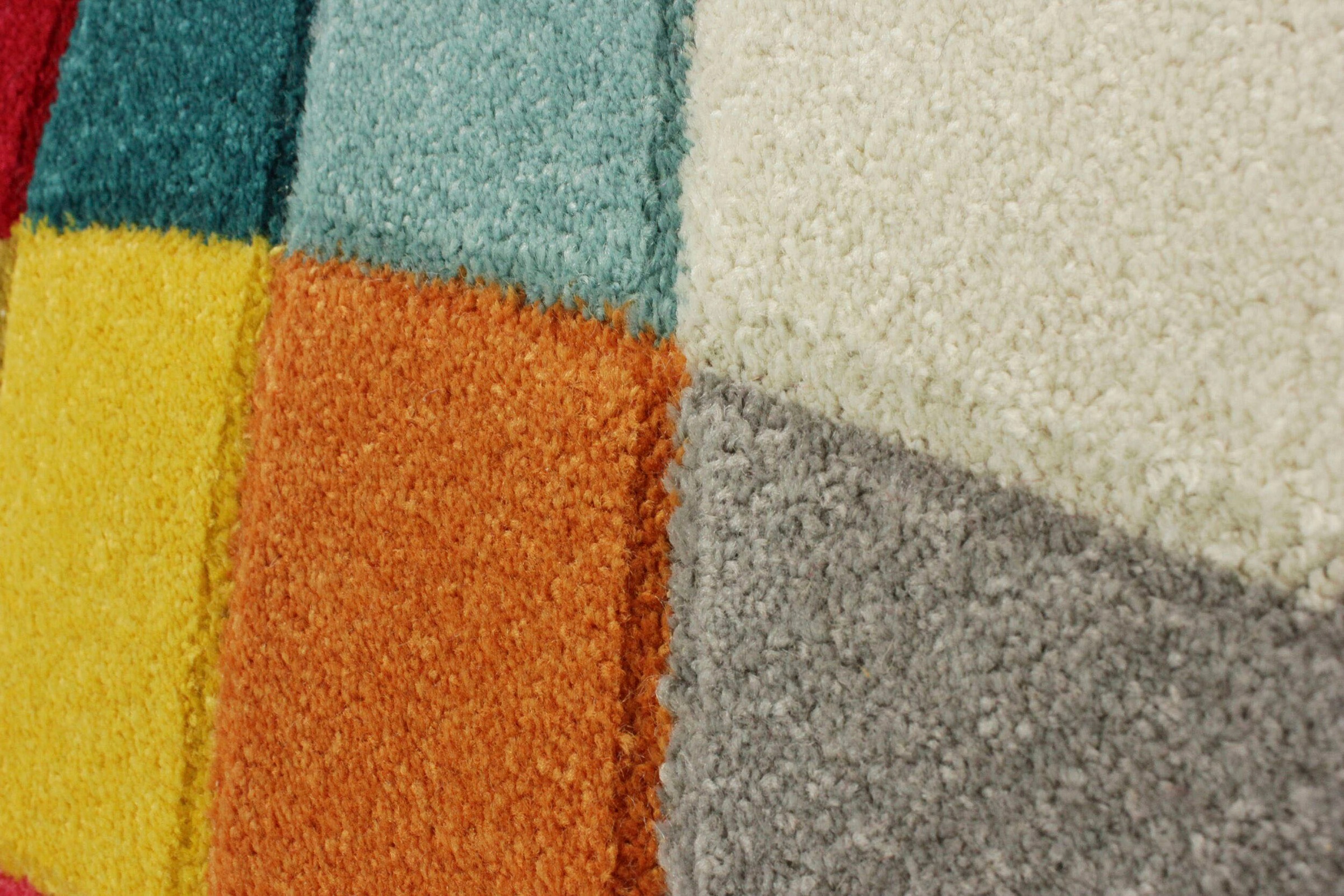 FLAIR RUGS Teppich »Rhumba«, rechteckig, 10 mm Höhe, fußbodenheizungsgeeignet, strapazierfähig, buntes Muster, Rauten