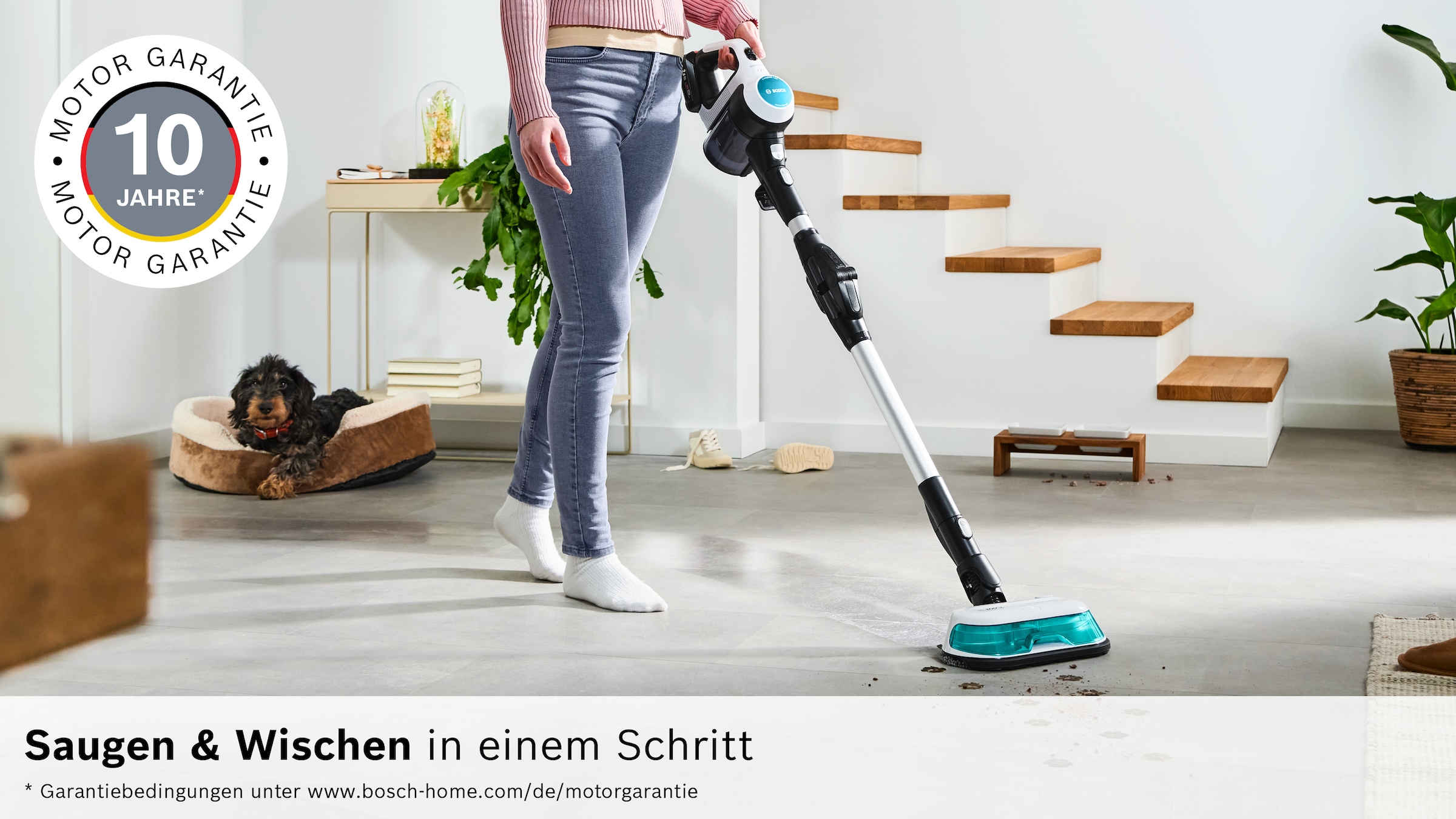 BOSCH Akku-Stielstaubsauger »BSS712XHYG« HEPA Filter, rotierende Wischpads, 2 Akkus, Schnellladegerät
