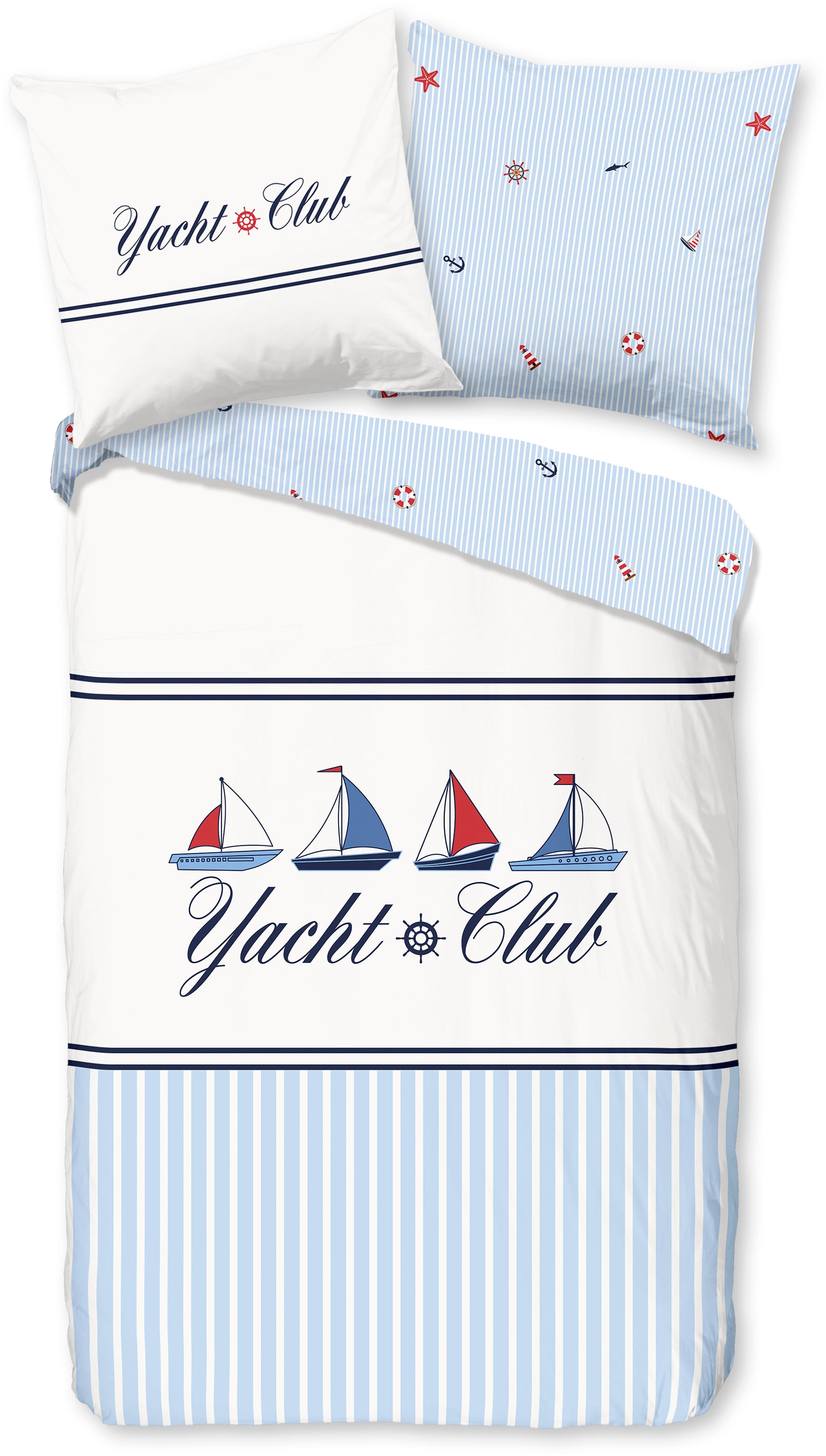 good morning Wendebettwäsche »Yachtclub«, 100% Baumwolle, Renforcé, Reißver günstig online kaufen