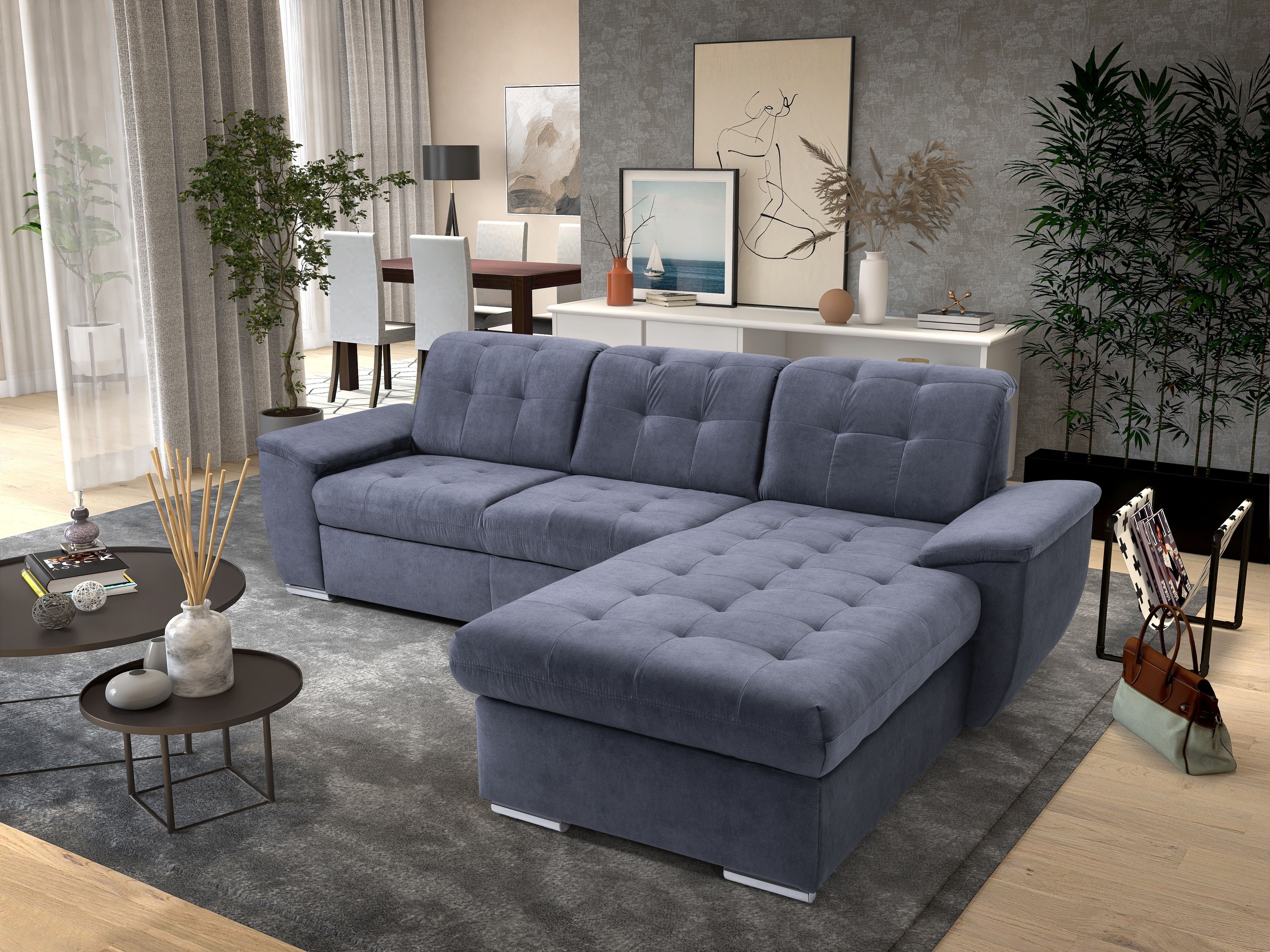 exxpo - sofa fashion Ecksofa »Derby Inkl. Kopfteilverstellung, wahlw. Bett günstig online kaufen