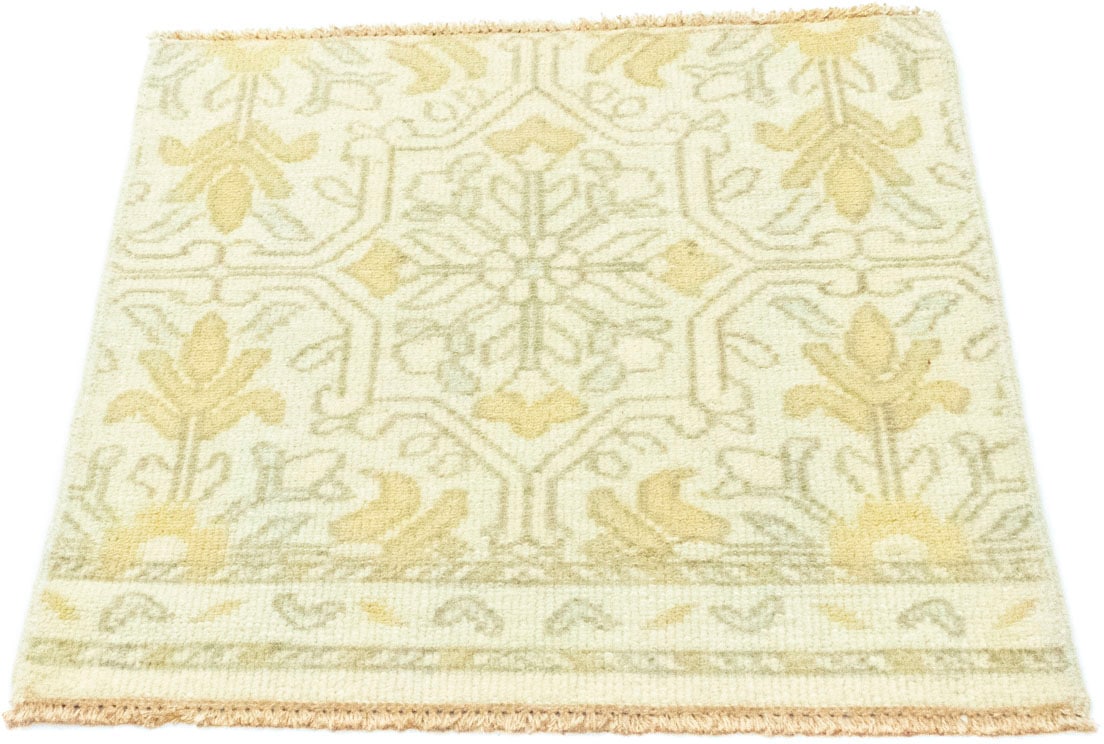 morgenland Wollteppich »Designer Teppich handgeknüpft beige«, quadratisch, günstig online kaufen