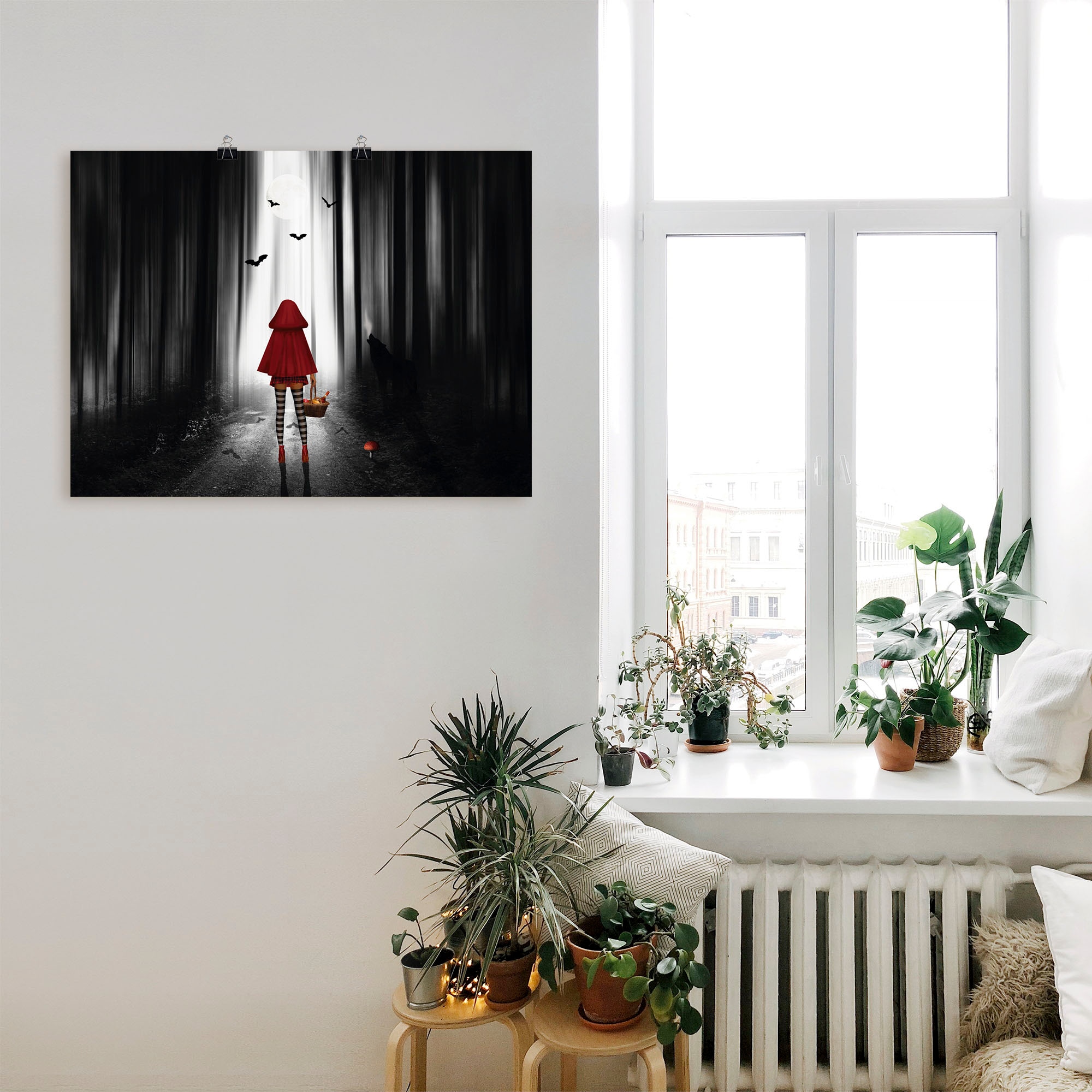 Artland Wandbild "Das Rotkäppchen auf High Heels", Dark Fantasy, (1 St.), a günstig online kaufen