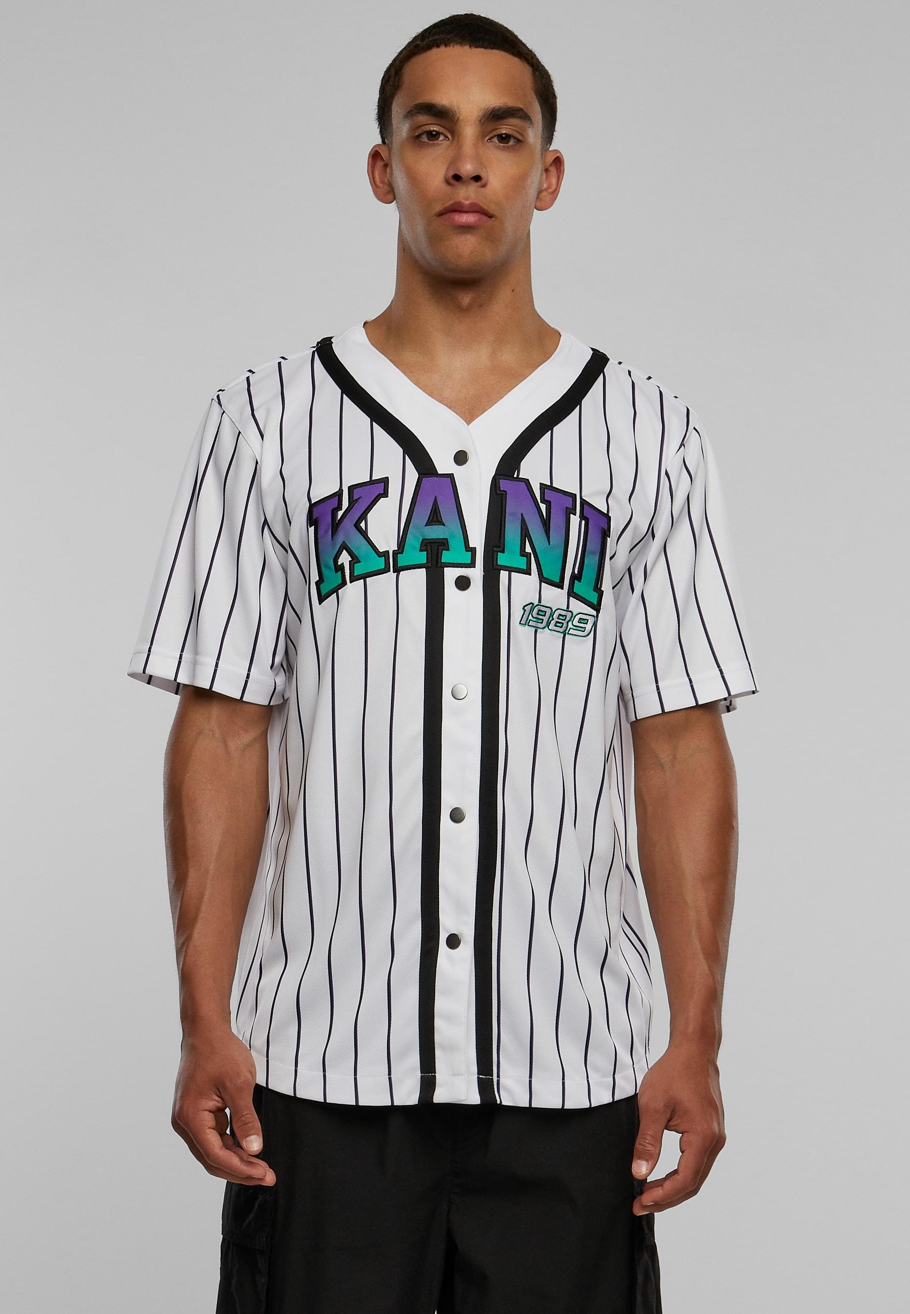 Karl Kani T-Shirt »Karl Kani Herren KM233-003-2 KK Serif Pinstripe Baseball Shirt« 1 Stk.