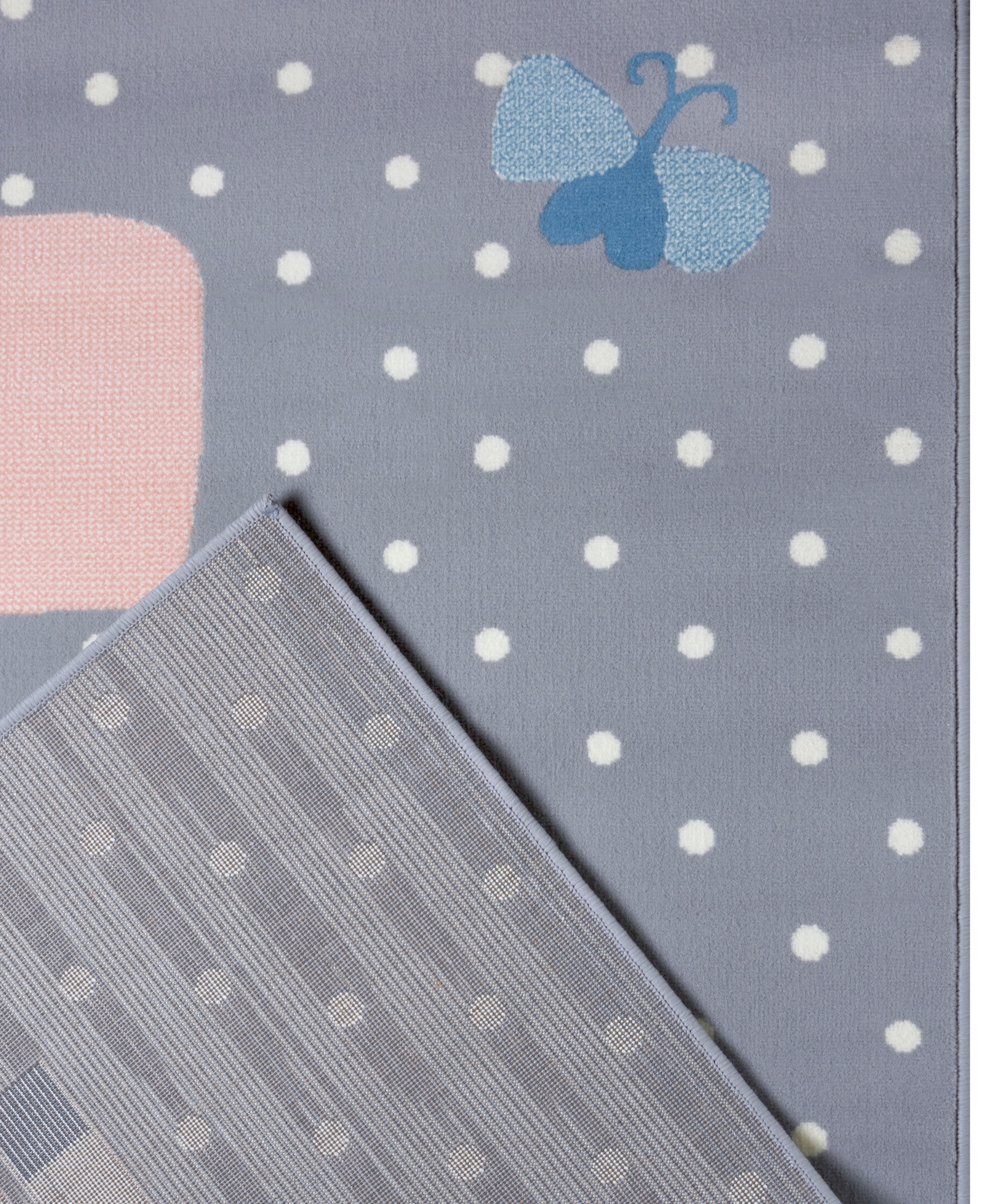 HANSE Home Kinderteppich »Zebra Funny«, rechteckig, 9 mm Höhe, Schmetterlinge, Tiermotiv, Kurzflor
