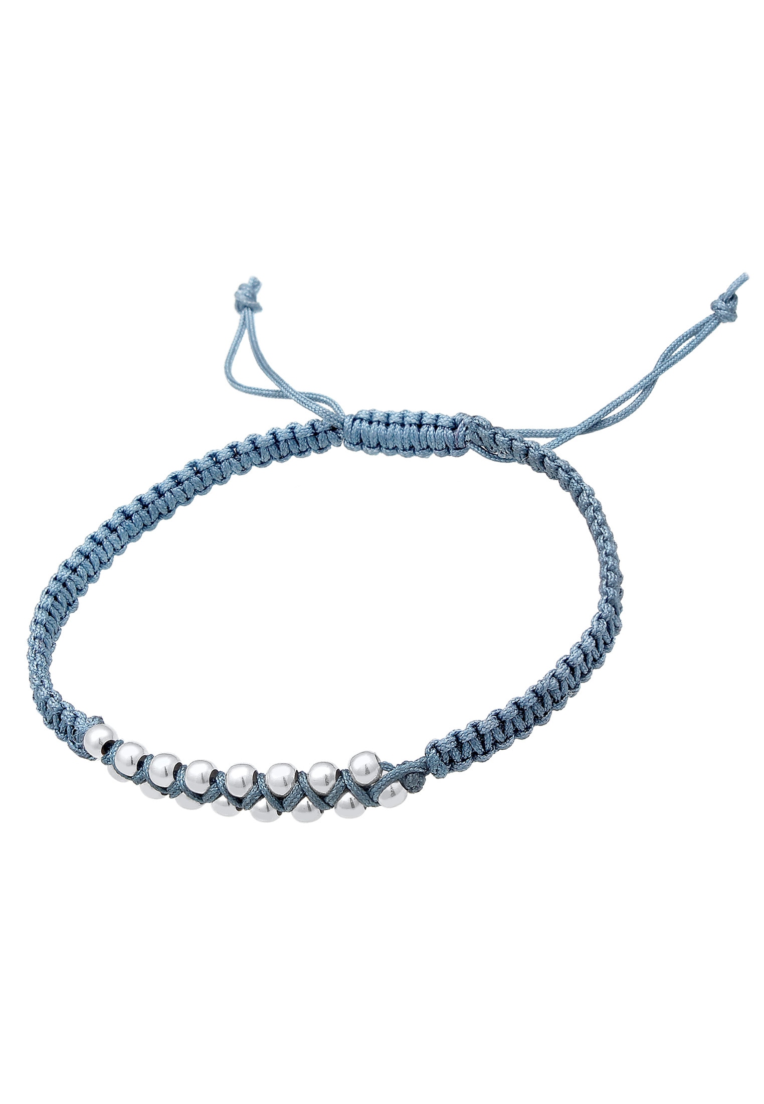 Elli Armband »Kugeln Bead Nylon Knoten Verstellbar 925 Silber«