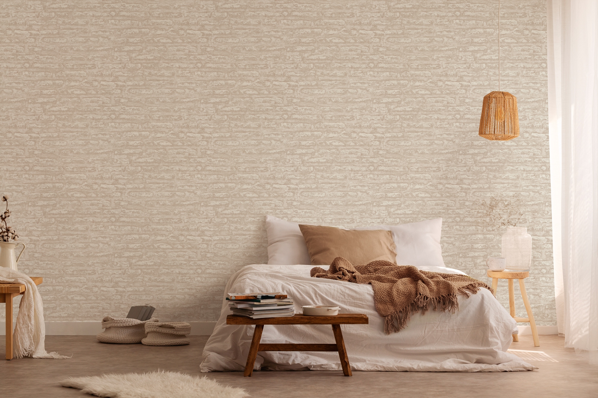 A.S. Création Vliestapete »Attractive 2 Tapete Steinwand«, matt-gemustert-neutral, Steinoptik steintapete steinoptik steinwand Hellbraun Tapeten Design