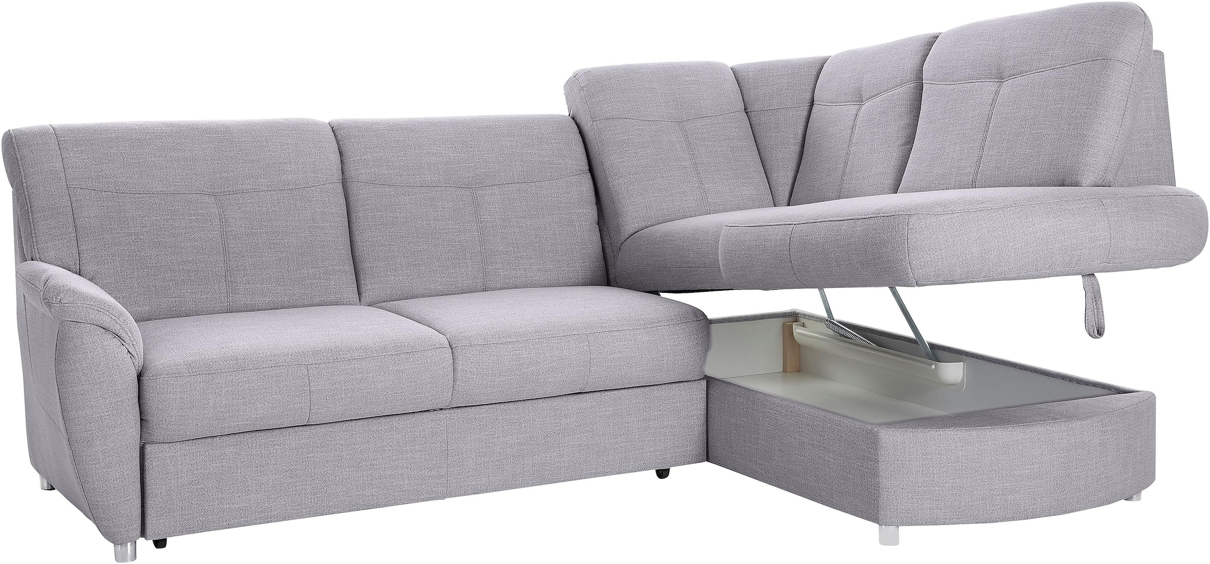sit&more Ecksofa »Sonoma L-Form«, wahlweise mit Bettfunktion und Bettkasten