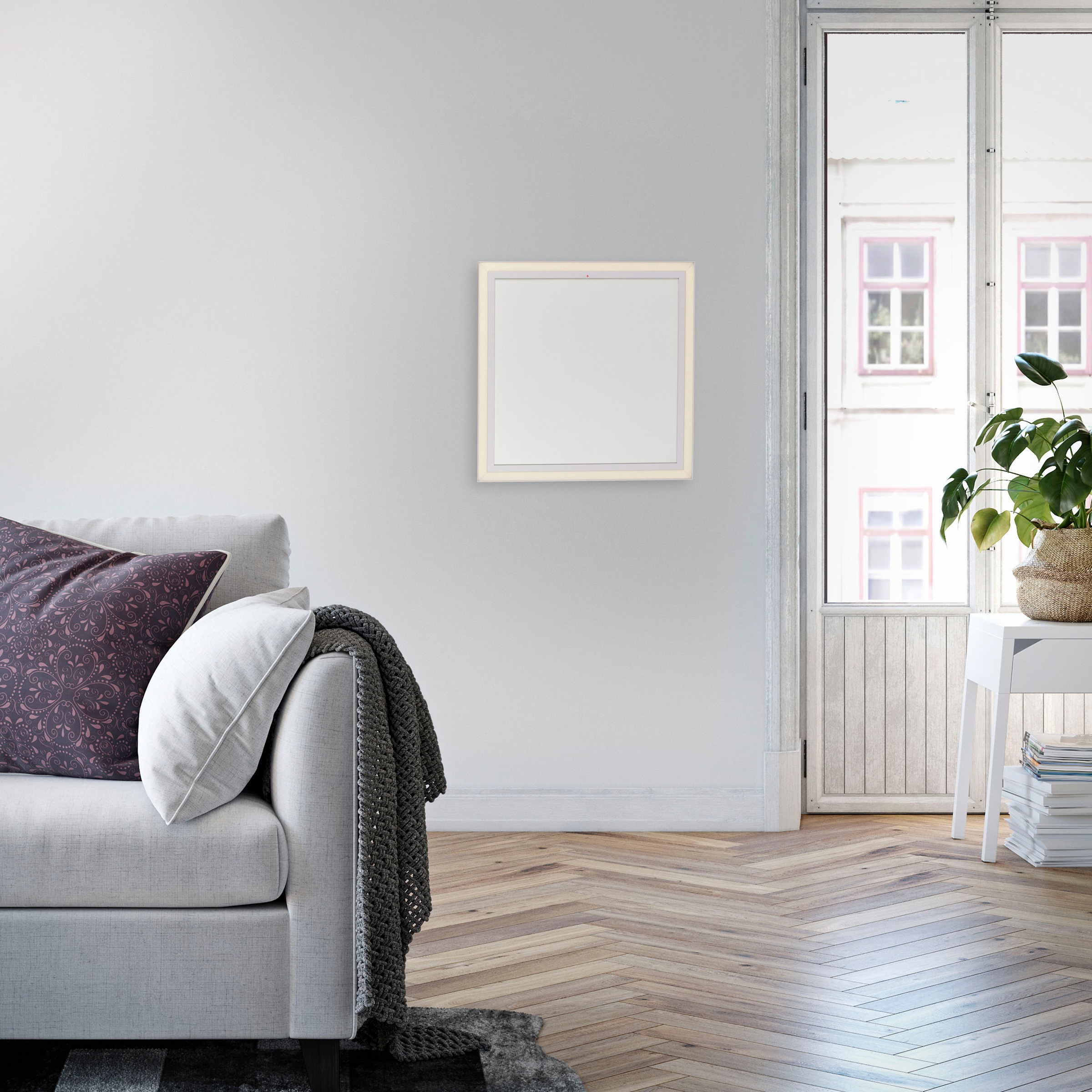 JUST LIGHT Deckenleuchte »BEROA«, 1 flammig, Leuchtmittel LED-Board | LED fest integriert, Deckenpanel mit IR-Heizung 450W, Funk Fernbed., Funkthermostat
