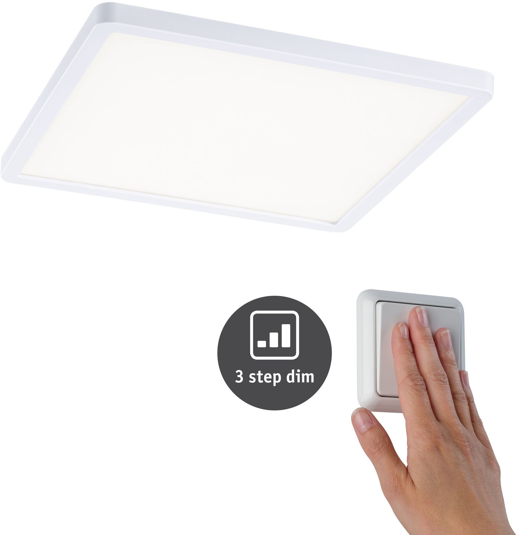 Paulmann LED Bad-Einbauleuchte »Areo«, Schutzart IP44, 3-Stufen-dimmbar, Gr. 23 x 23 cm, inkl. LED-Leuchtmittel