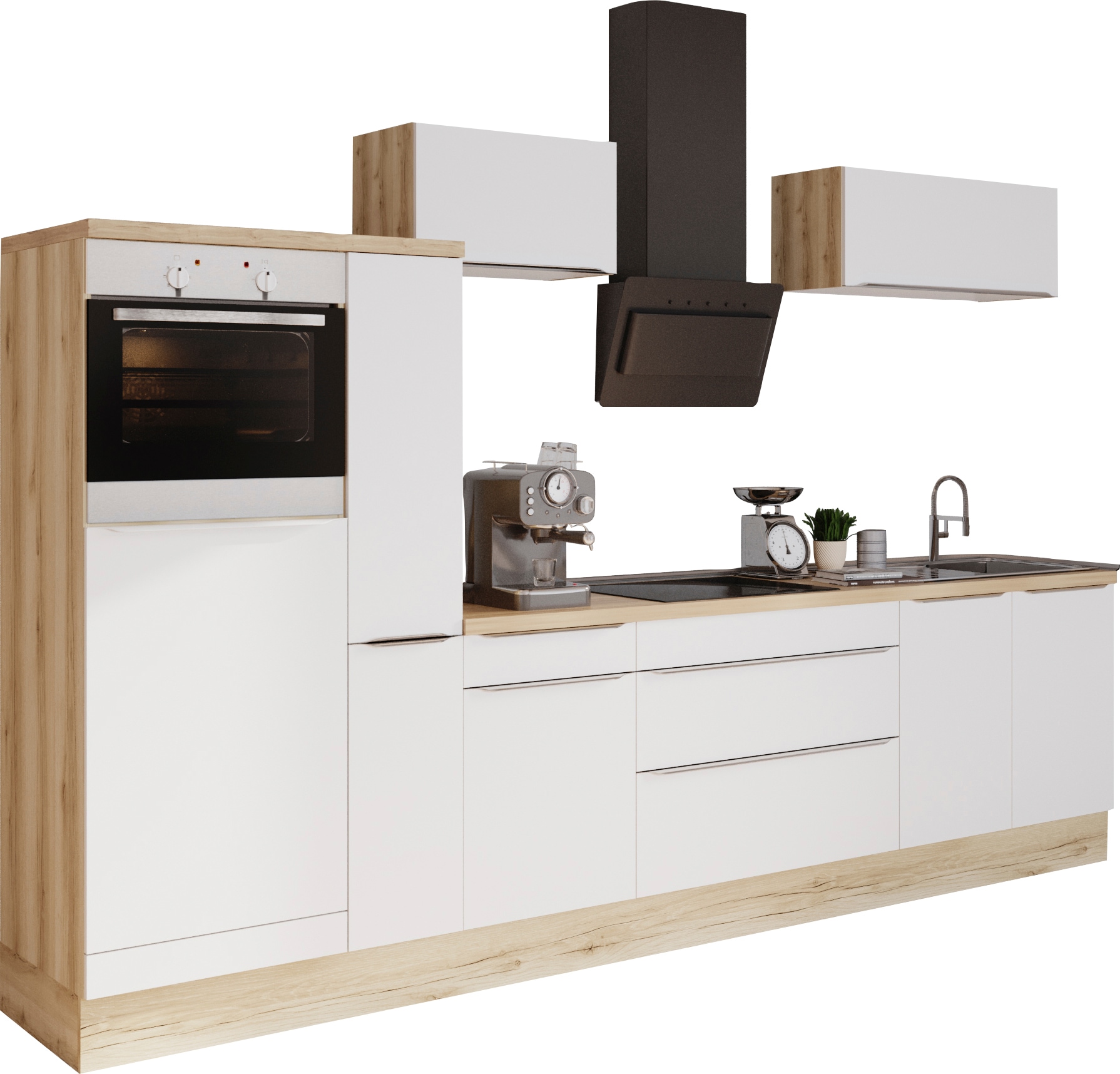 KOCHSTATION Küchenzeile »KS-Aken« Breite 330 cm, wahlweise mit E-Geräten, m günstig online kaufen