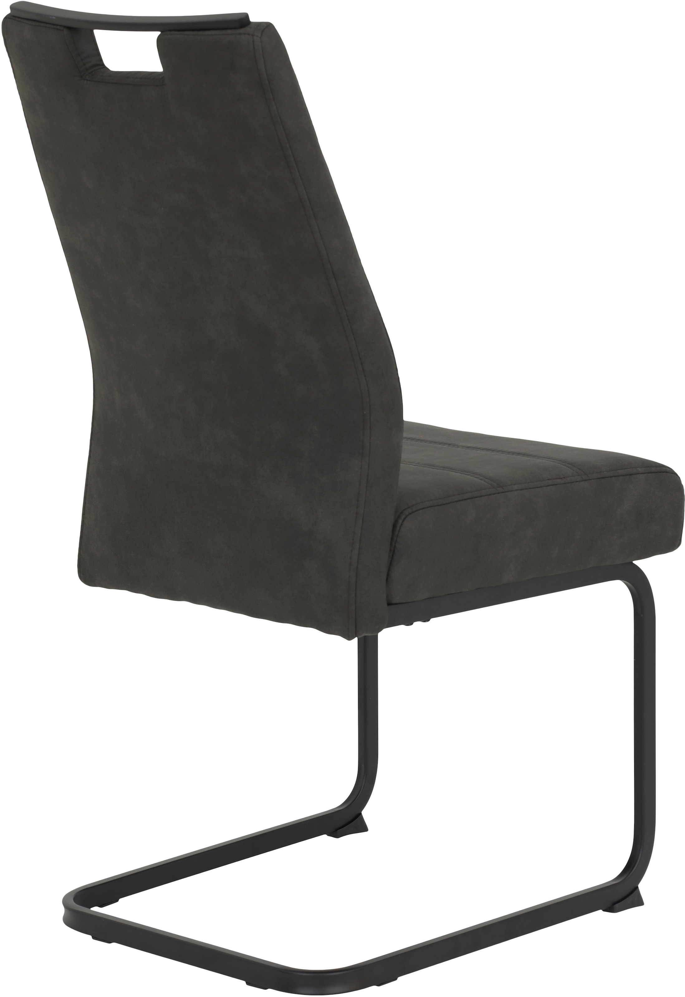 HELA Freischwinger »KERSTIN«, (Set), 4 St., Microfaser VINTAGE-Polyester, Freischwinger, XL Sitzbreite, Griff, Vintage Optik, 140kg belastbar