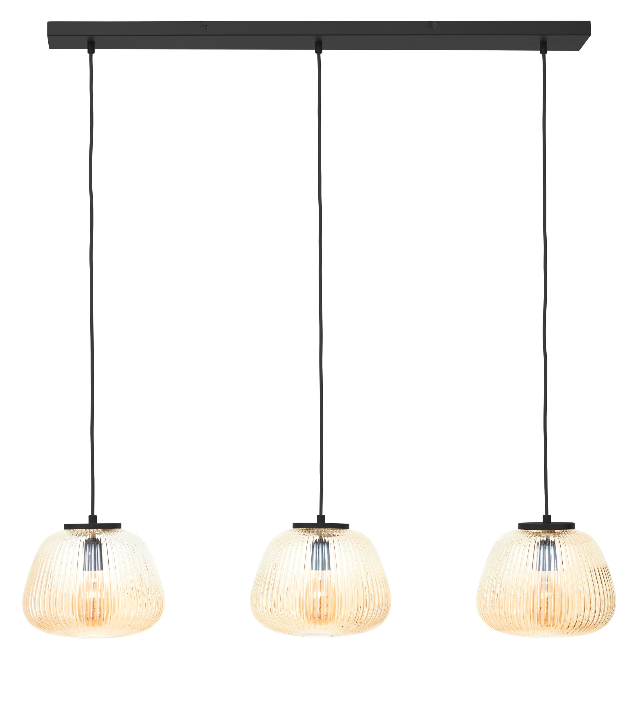 Brilliant Pendelleuchte »Kaizen« E27 1 Stk. Riffelglas, 176 x 105 cm, E27, günstig online kaufen