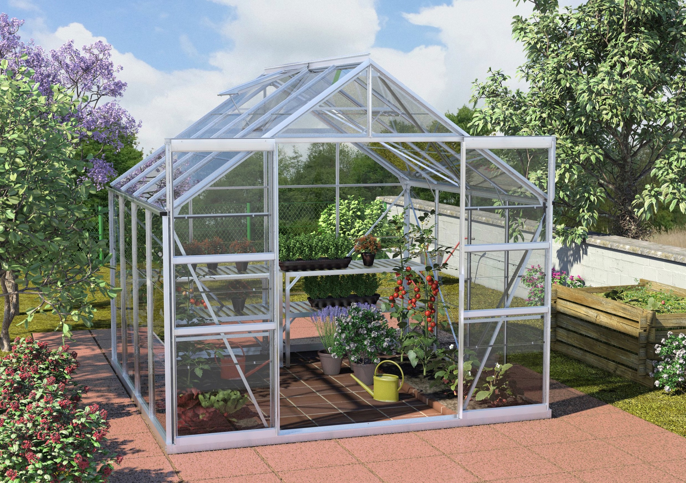 KONIFERA Gewächshaus »Calisto 6700« silberfarben