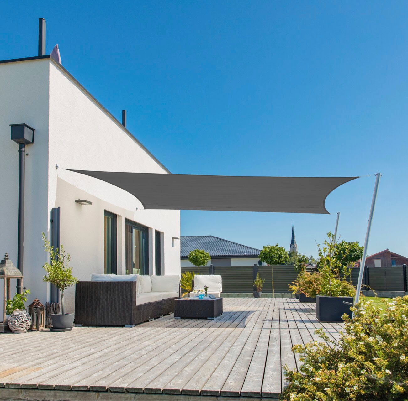 Windhager Sonnensegel »Cannes Rechteck« 2x3m, anthrazit