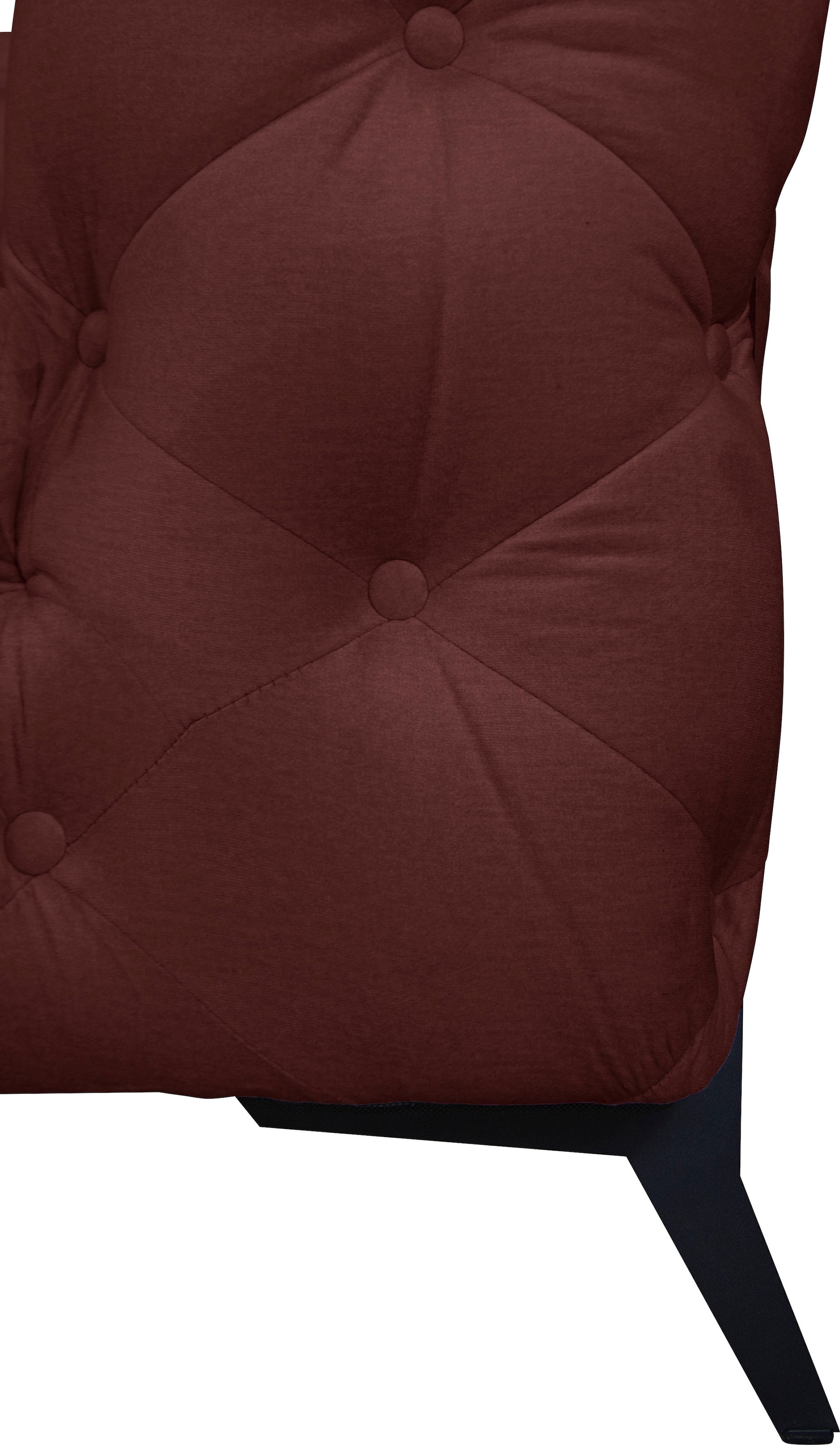 Leonique Chesterfield-Sofa »Amaury L-Form«, moderne Chersterfield-Optik, Breite 262 cm, Fußfarbe wählbar