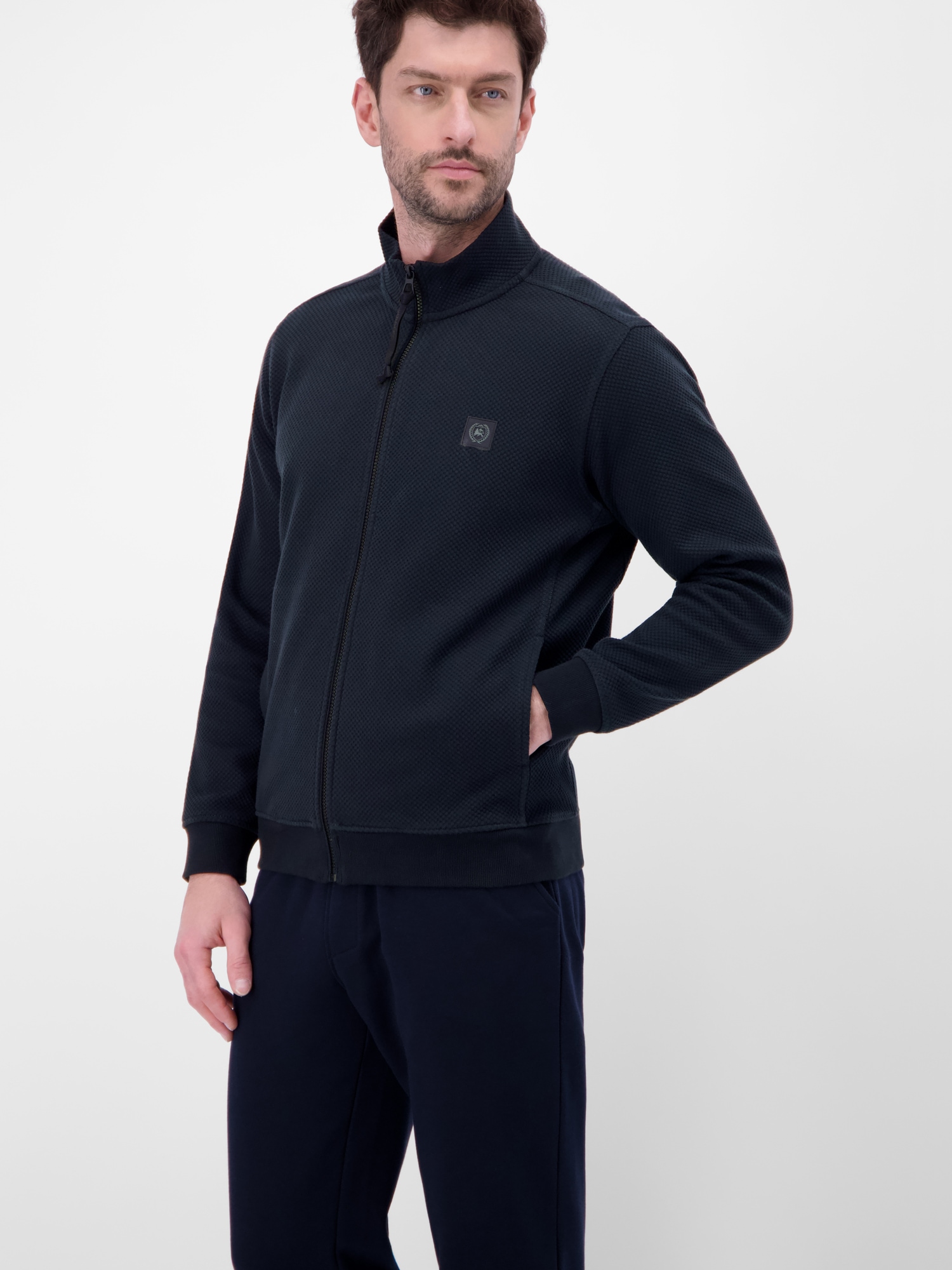 LERROS Sweatjacke »LERROS Sweatjacke aus flexiblem Baumwollmischgewebe«
