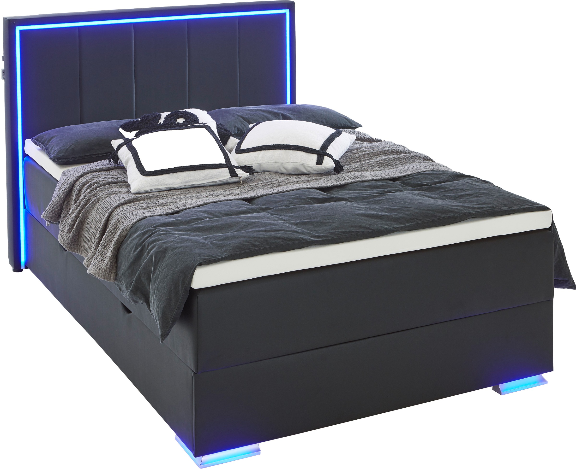 meise.möbel Boxspringbett »Colorado II«, inkl. LED-Beleuchtung & Topper günstig online kaufen