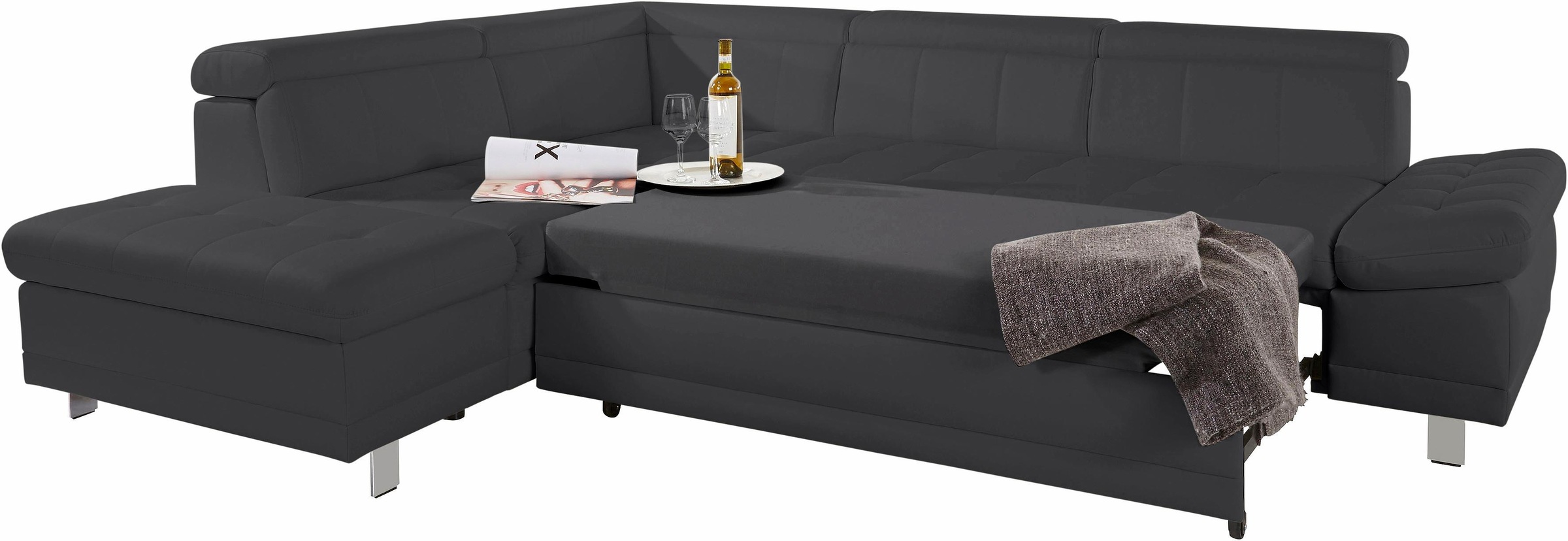 sit&more Ecksofa »Limit L-Form«, wahlweise mit Bettfunktion und Bettkasten günstig online kaufen