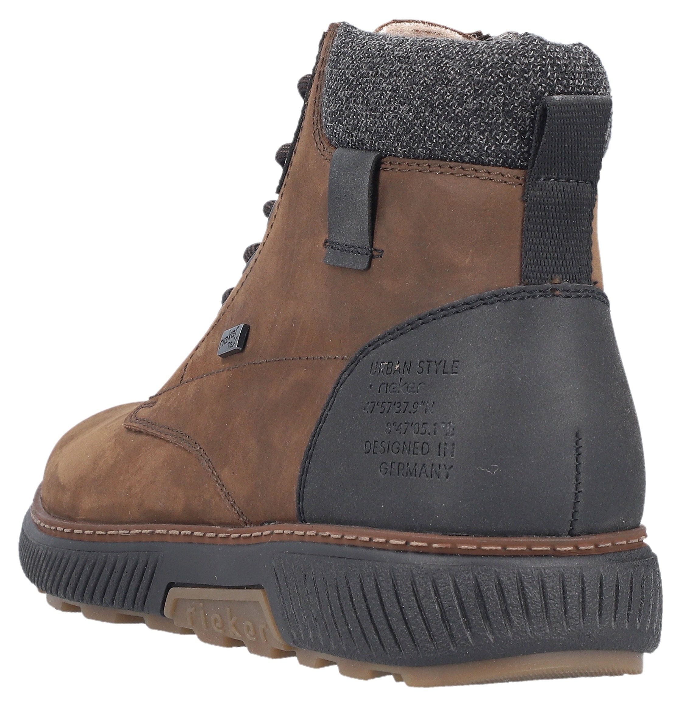 Rieker Winterboots, High Top Sneaker, Schnürstiefelette mit TEX-Membran, schmale Form