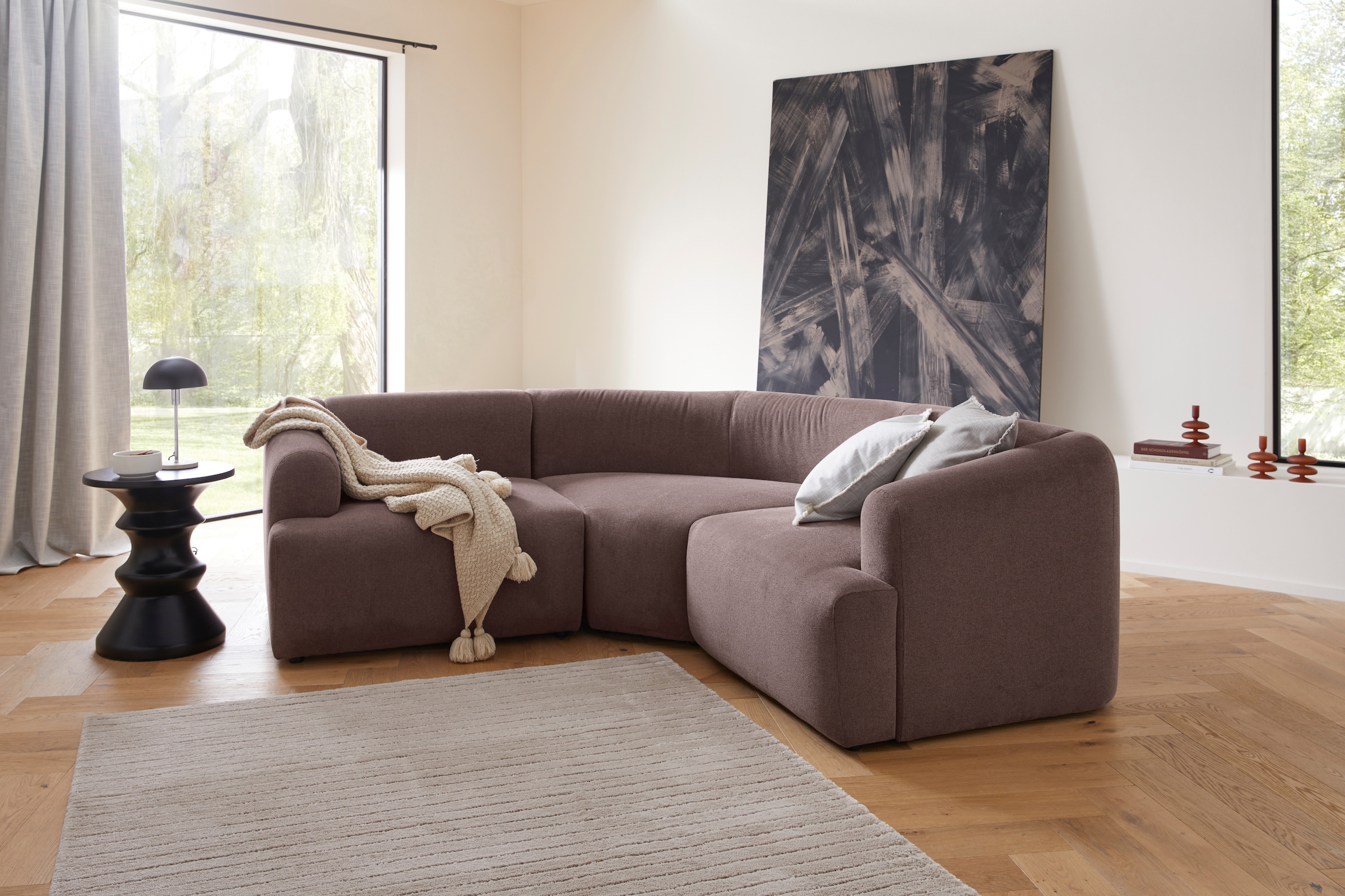 LeGer Home by Lena Gercke Sessel »LYZA mit Armlehne links oder rechts, Maße B/T/H: 96/96/74 cm« als Modul oder separat verwendbar, für individuelle Zusammenstellung