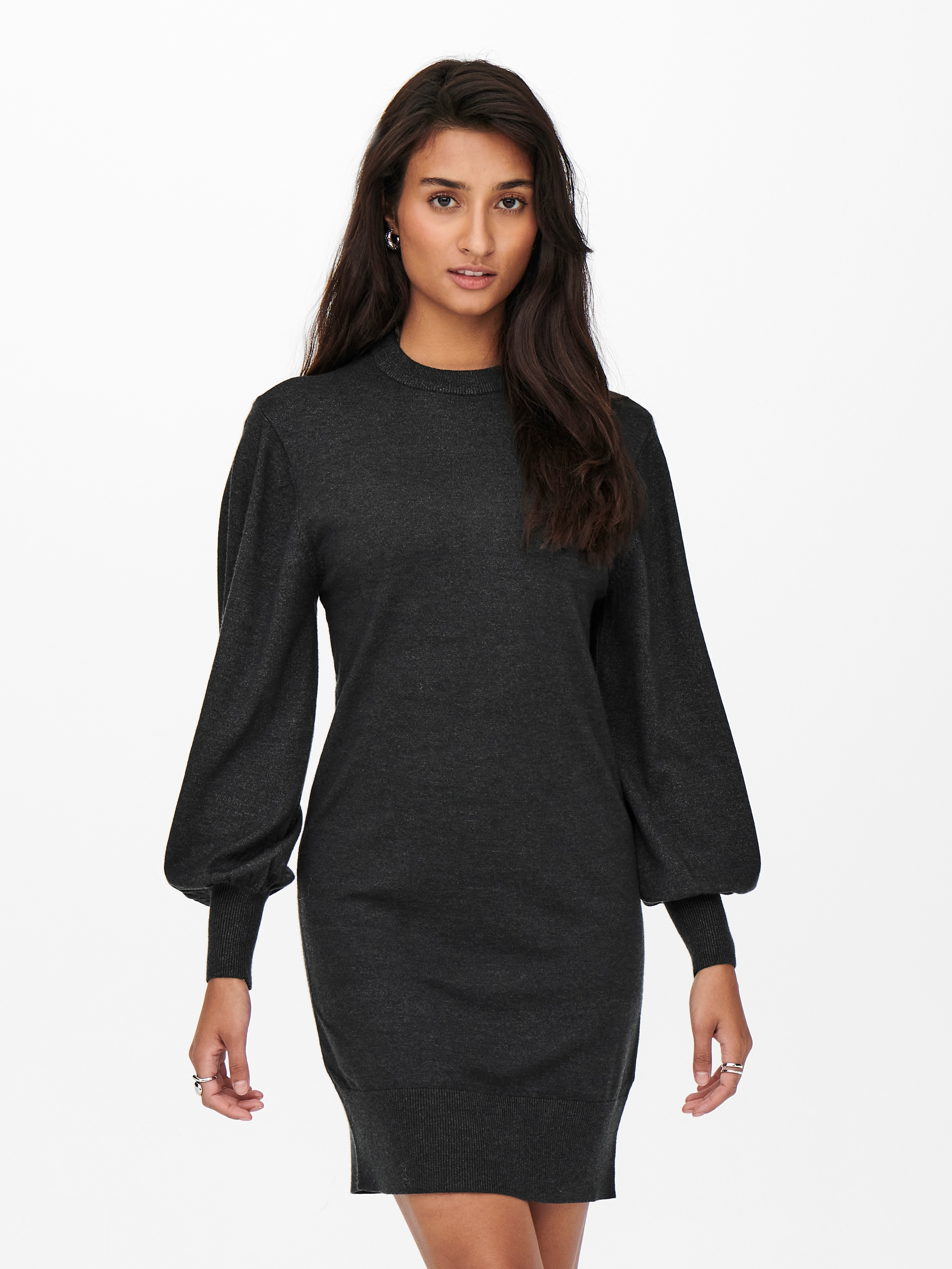 ONLY Strickkleid »ONLLABELLE LIFE L/S DRESS KNT NOOS«, mit modischen Ballonärmeln
