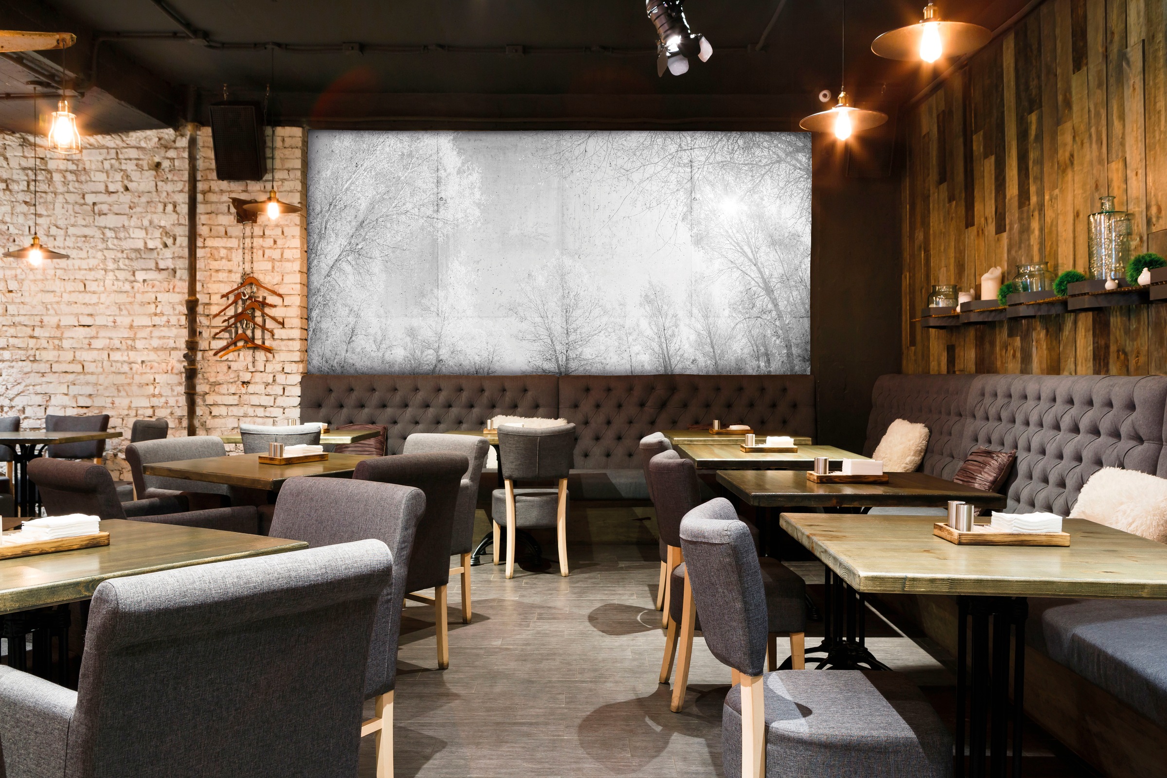 Architects Paper Fototapete »Atelier 47 Forest Glade 1«, Wald, Vlies, Wand, Schräge, Decke