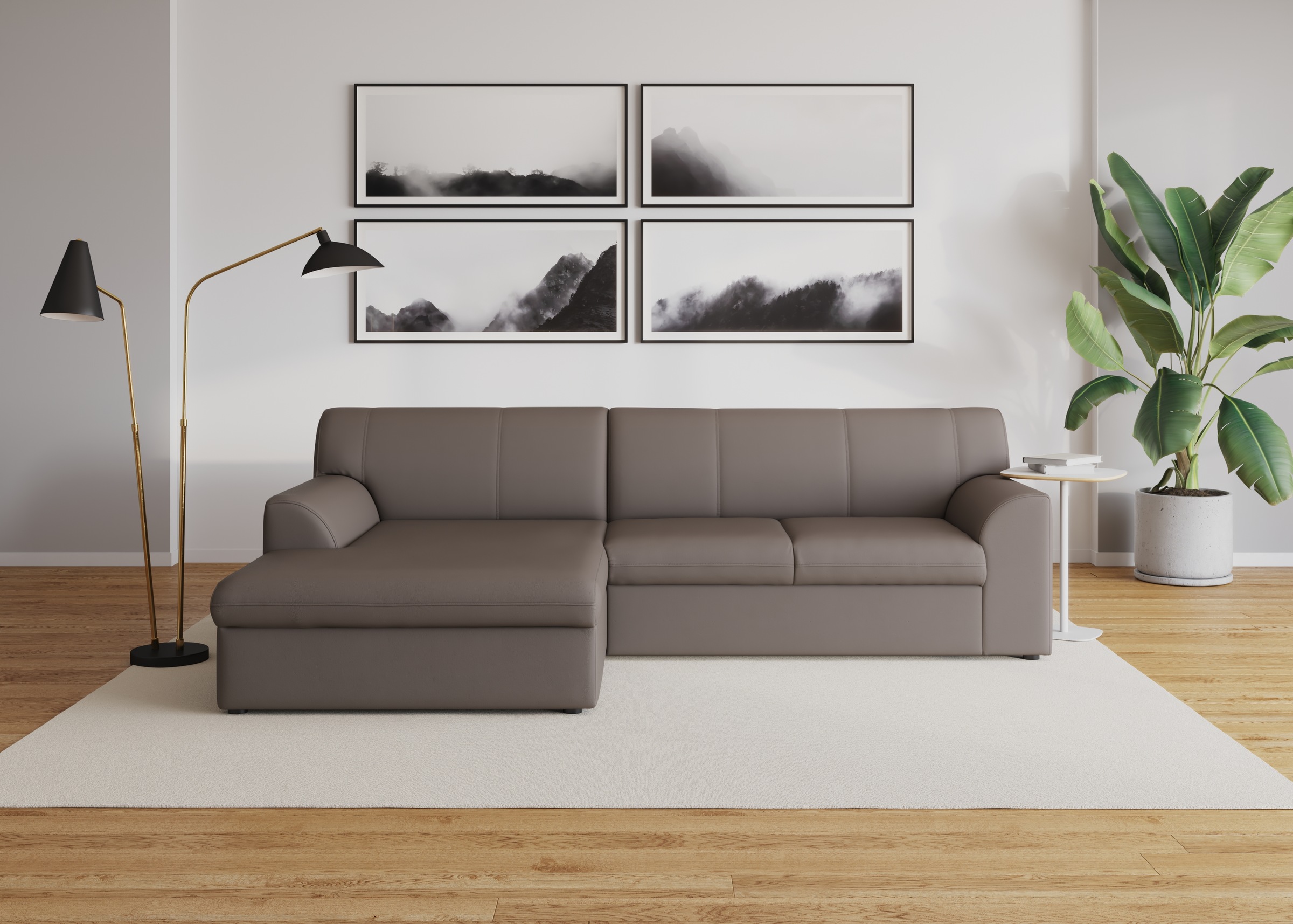 DOMO collection Ecksofa »Topper, elegant und zeitlos, kompaktes Stellmaß 24 günstig online kaufen