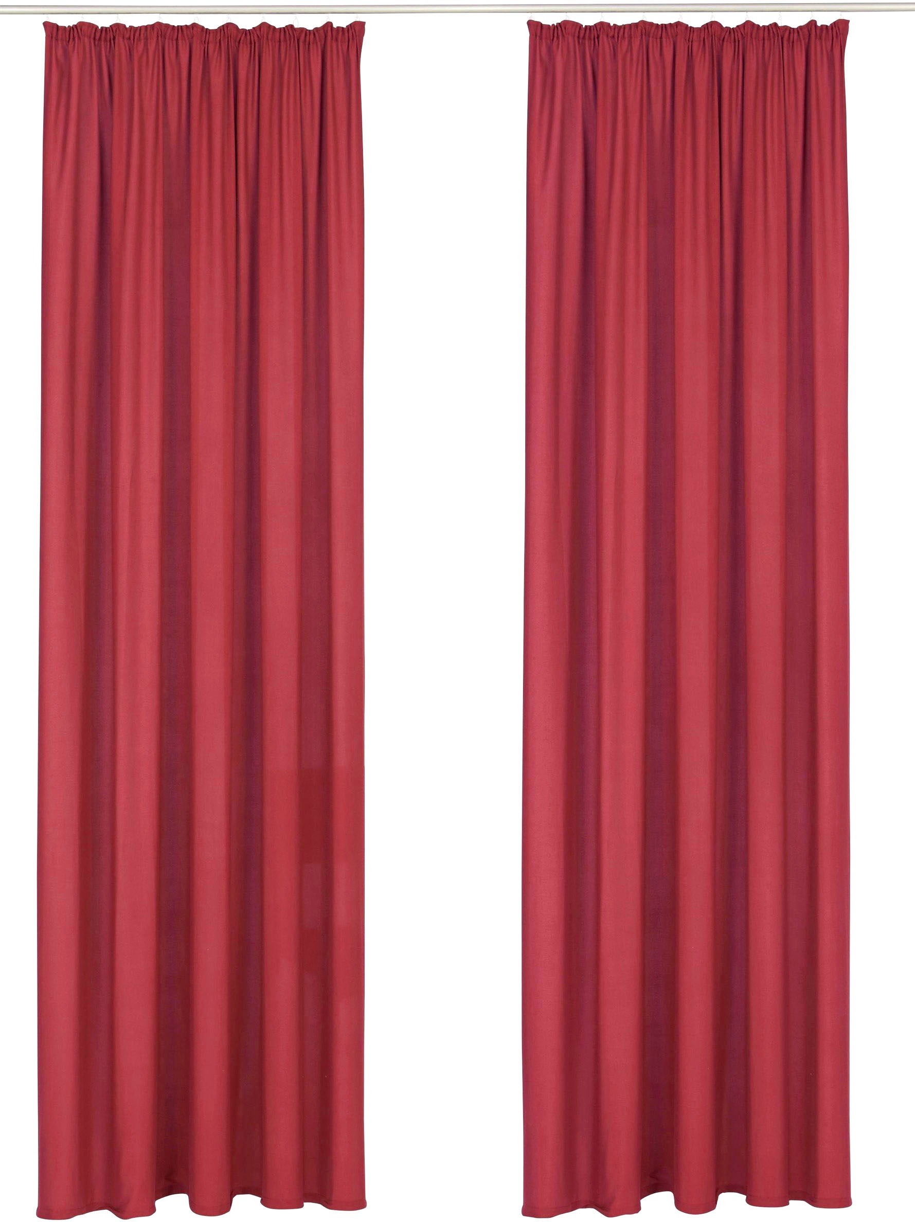 my home Vorhang »Raja, Gardinen mit Kräuselband, Vorhänge Wohnzimmer« Kräus günstig online kaufen