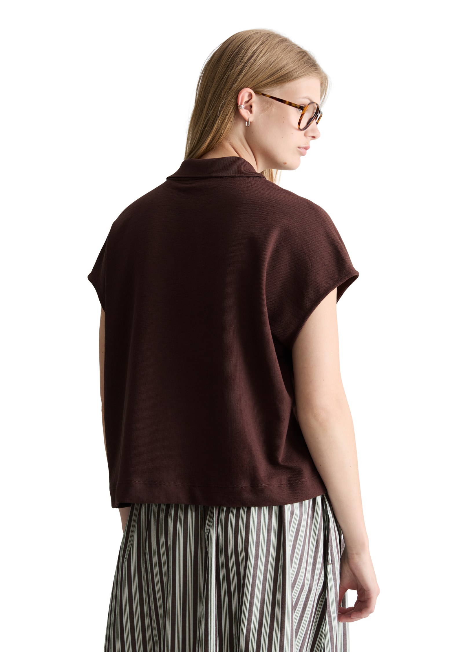 Marc O'Polo DENIM Poloshirt wide aus schwerem Single Jersey