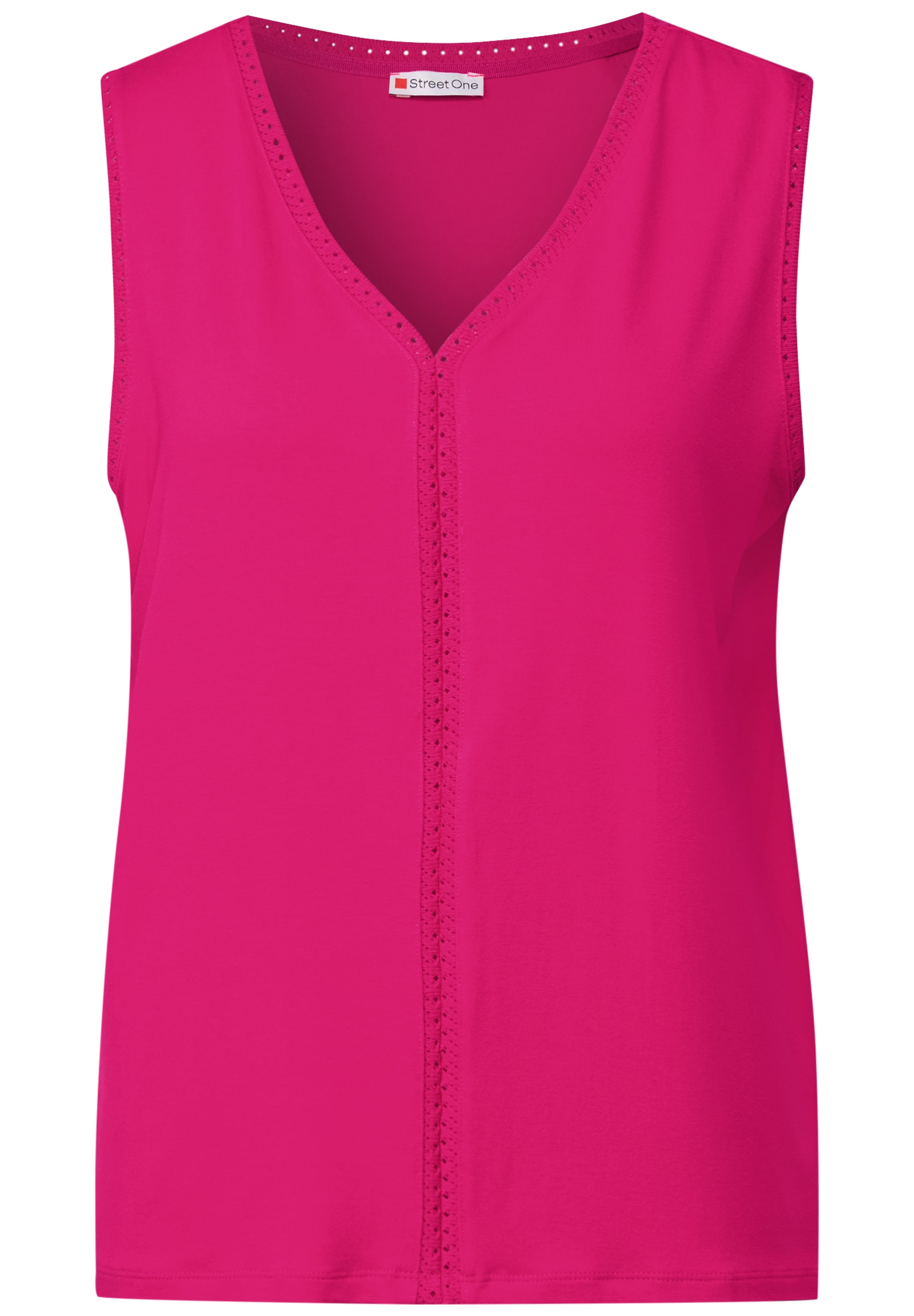 STREET ONE Shirttop mit Häkel Details