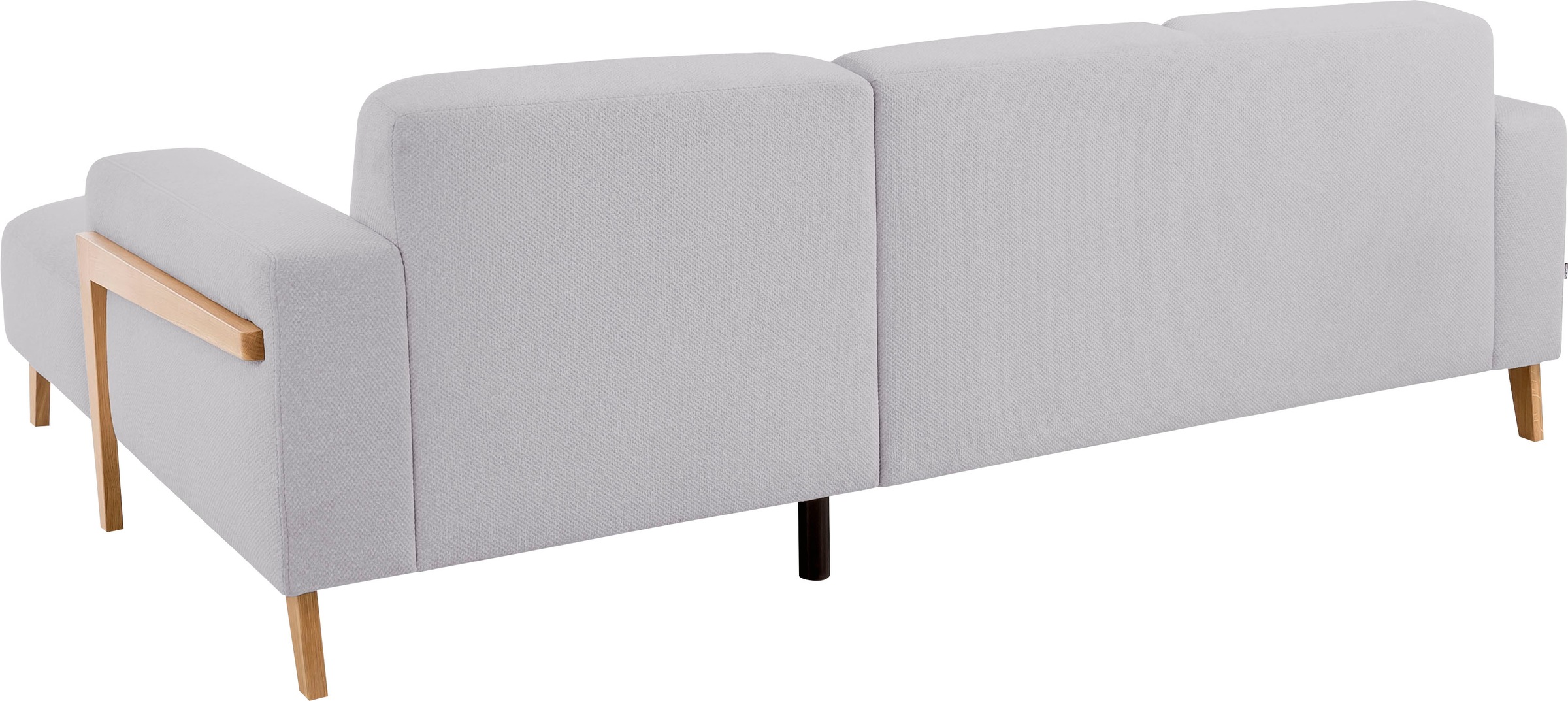 exxpo - sofa fashion Ecksofa »Starr, modern und klassisches Design, hochwertige Verarbeitung, bequem«, L-Form, wahlw. elektrische Sitztiefenverstellung, Massivholzfüße
