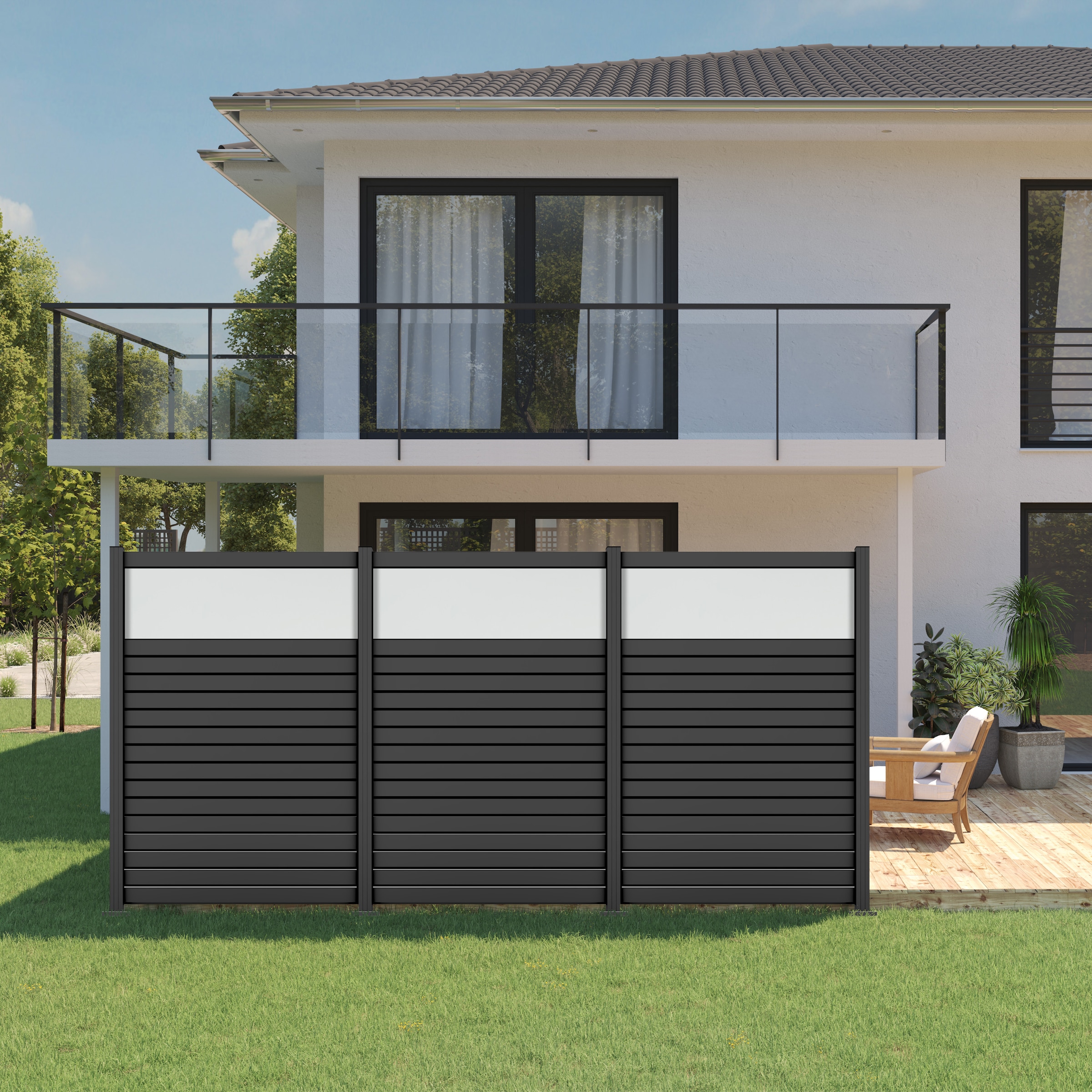 STAKET PRO Gartenzaun »Komplettzaun »Rhombus Mini« Breite 1200 mm + Flächendruck 84«, Zaunhöhe 180 cm, Zaunlänge 2,484 - 3,726 m