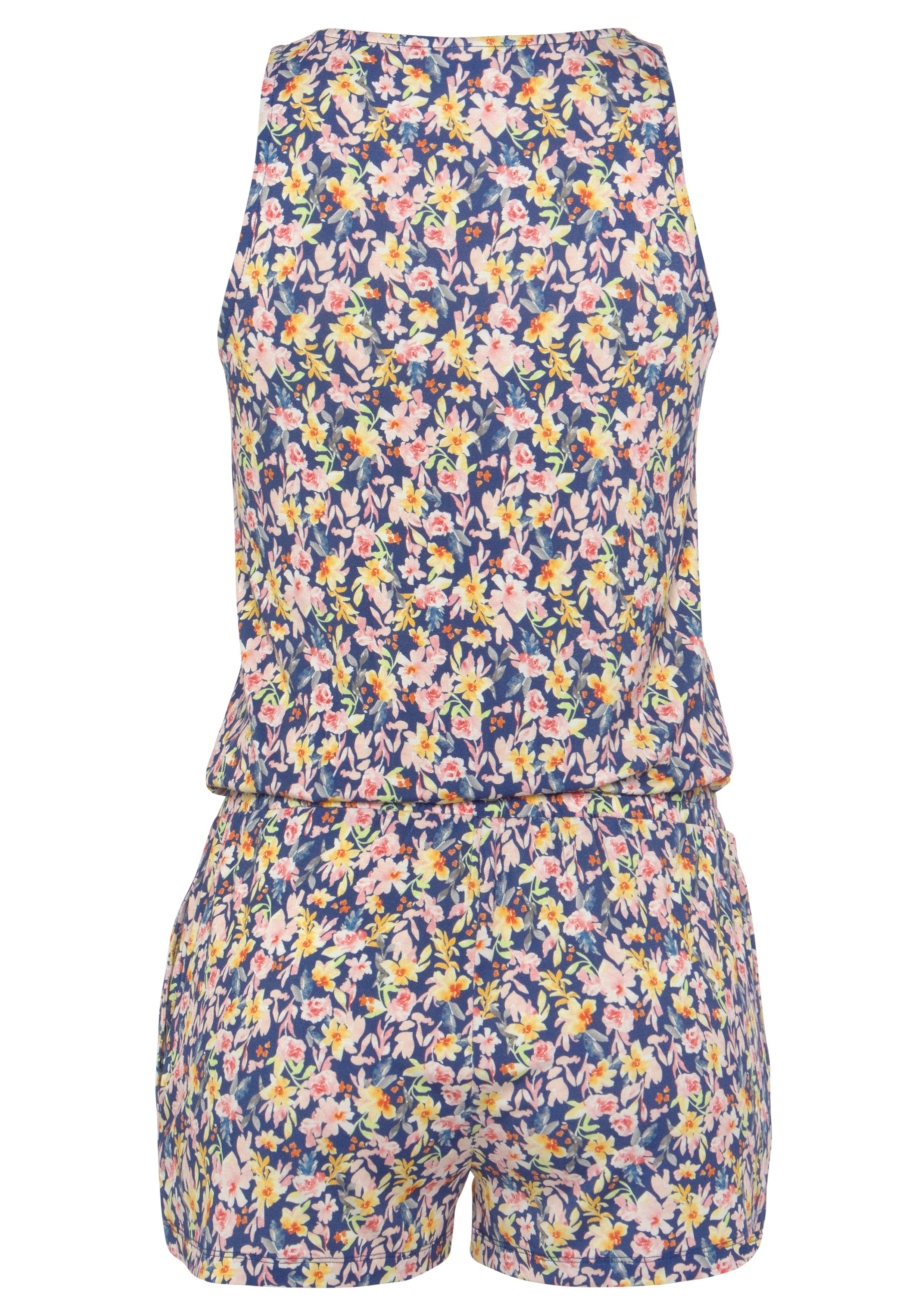 Buffalo Kurzoverall, mit Blumendruck, sommerlicher Jumpsuit, Strandmode