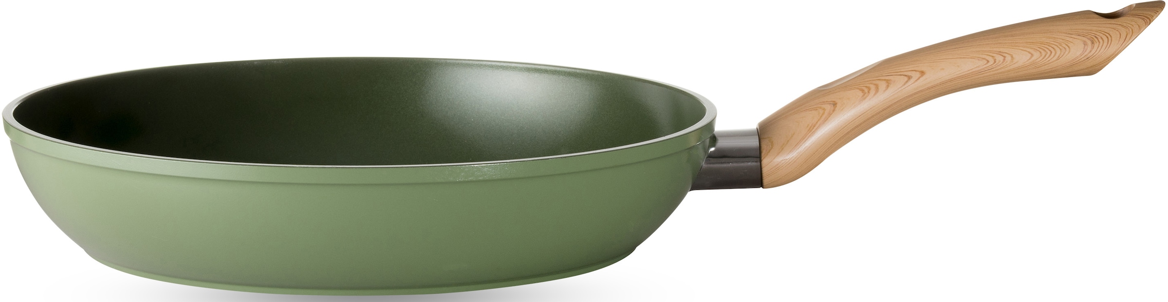 JUST VEGAN Bratpfanne »CeraVegan«, Aluminium, (1 tlg.), Pflanzliche Keramikbeschichtung, Induktion