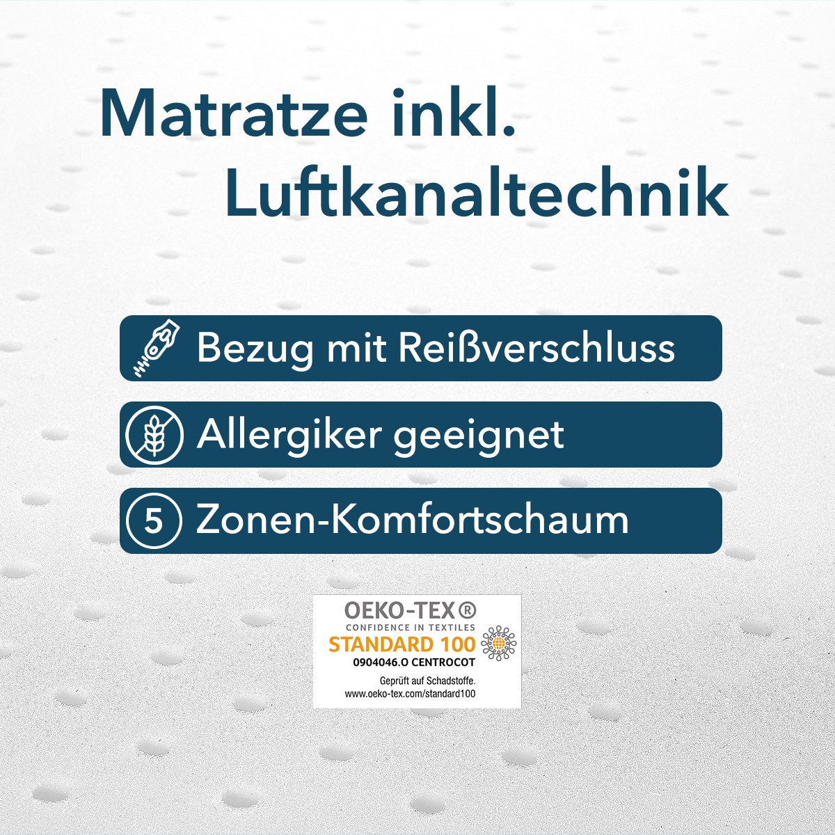 DI QUATTRO Komfortschaummatratze »Matratze Airy Form 15, Matratze in verschiedenen Größen erhältlich« 15 cm hoch Raumgewicht: 28 kg/m³ 1 Stk. tlg. Die Matratze, die atmet. Besonders atmungsaktiver Kern. Top bewertet.