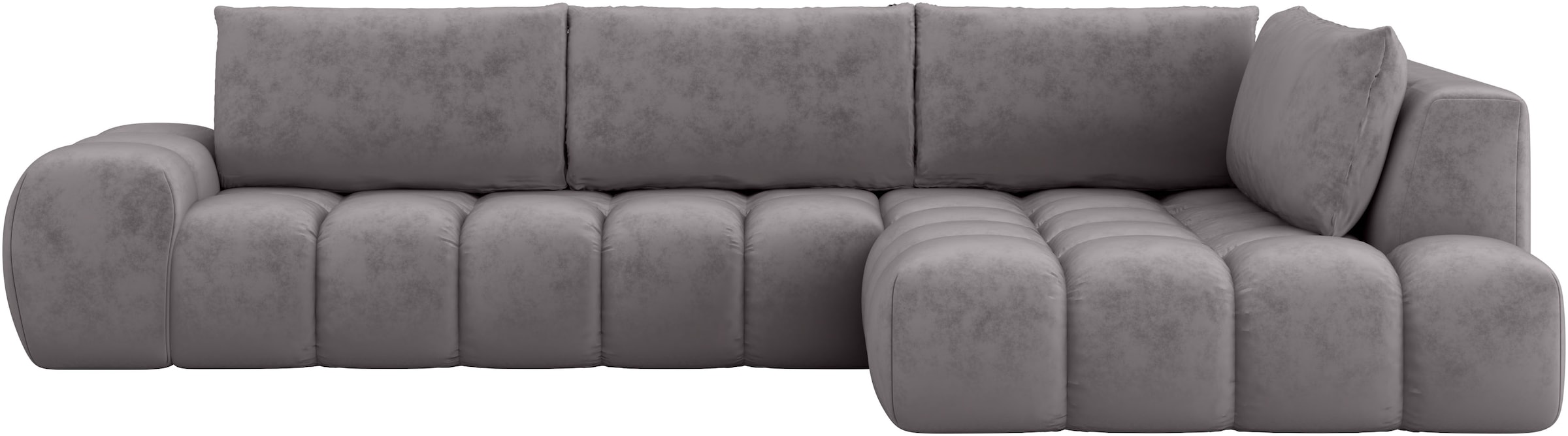 INOSIGN Ecksofa »AZITA Designsofa, elegant und bequem L-Form, Bubble-Optik«, lose Rückenkissen, traumhafte Steppung, Maße B/T/H: 352/210/72 cm