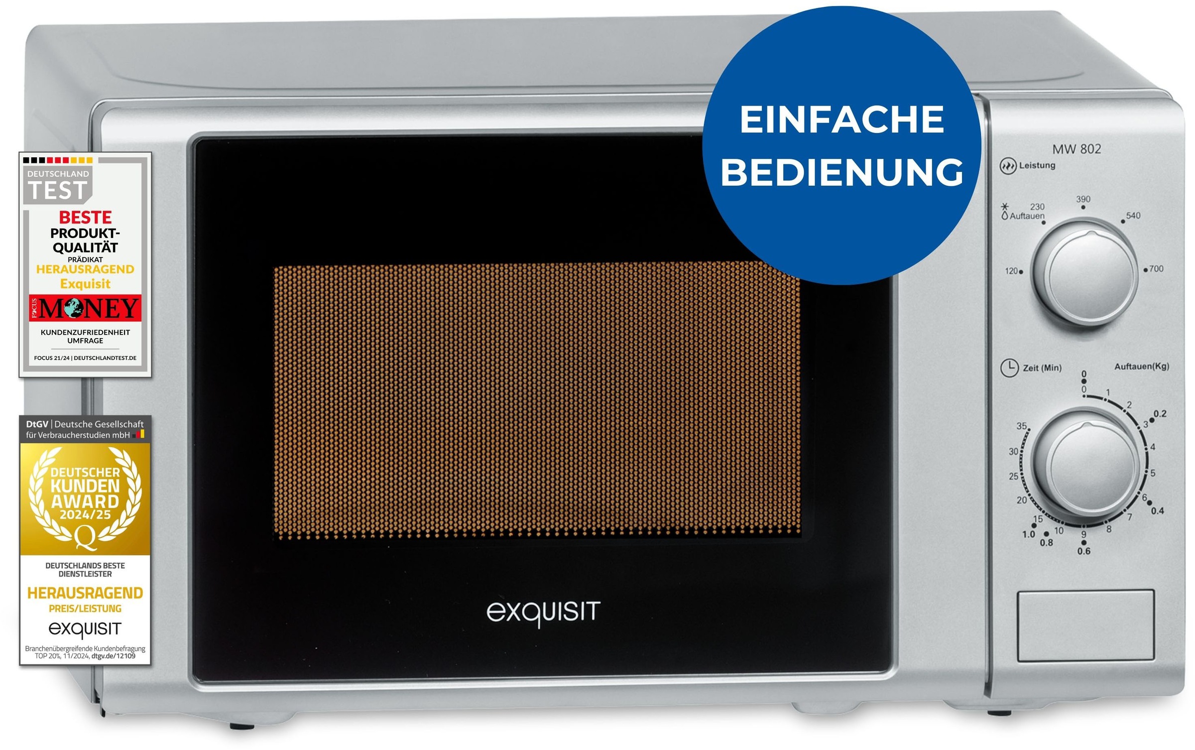 exquisit Mikrowelle »MW 900-030« Mikrowelle 700 W silber günstig online kaufen