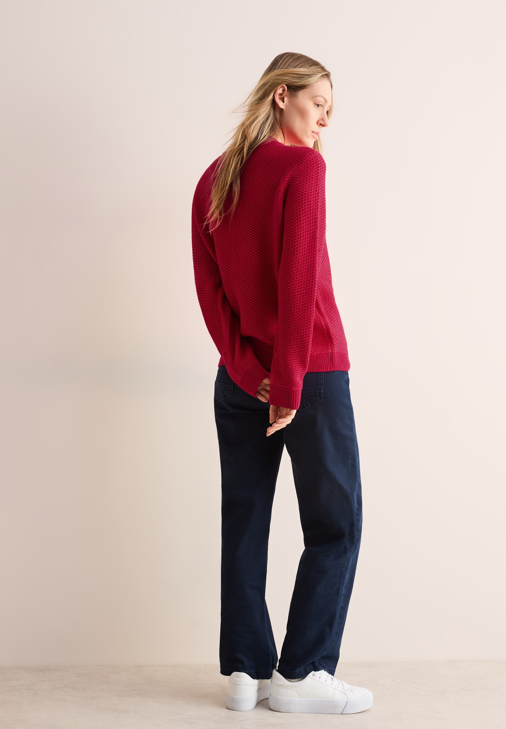 Cecil Stehkragenpullover, mit Struktur