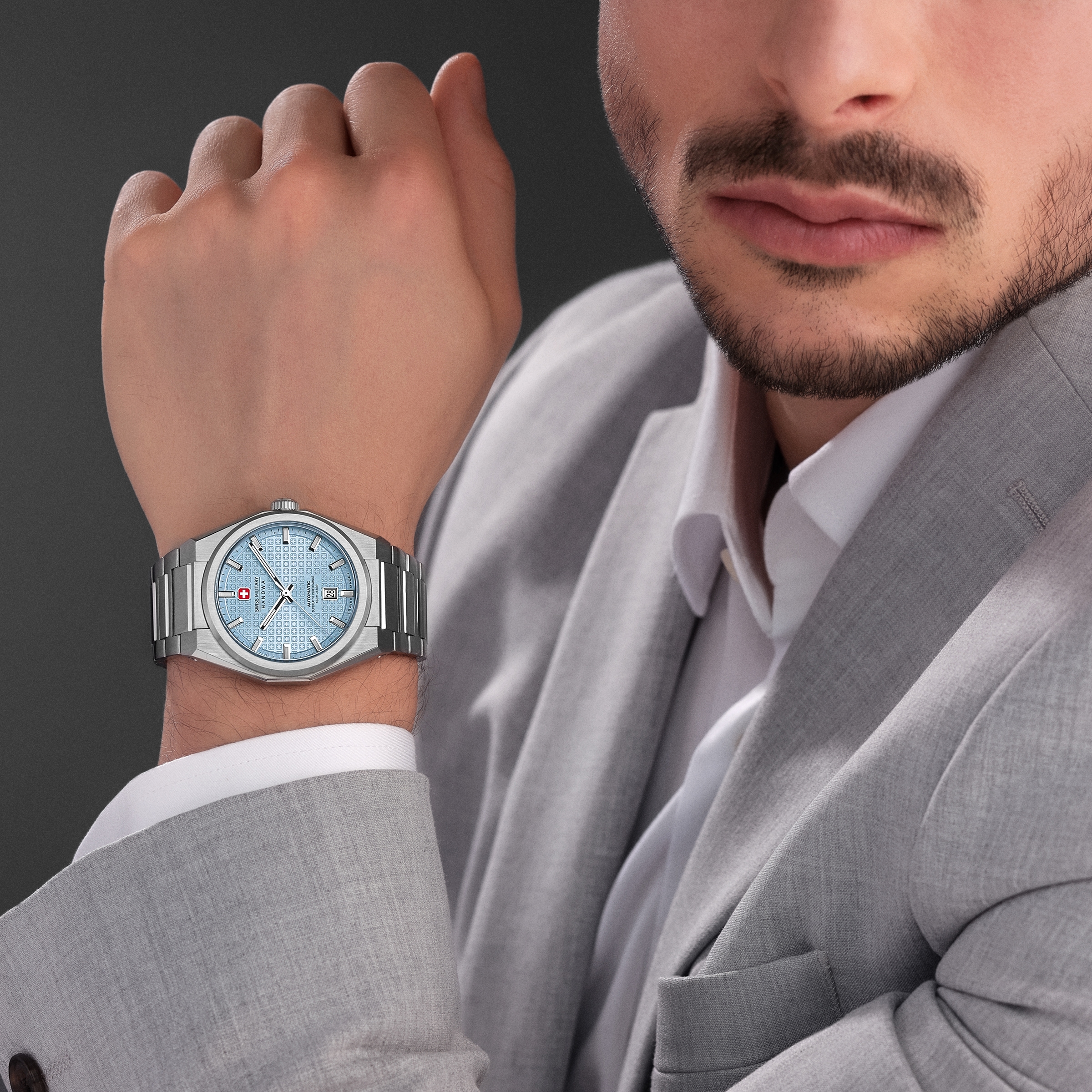Swiss Military Hanowa Automatikuhr »Avalanche« Armbanduhr, Herrenuhr, Swiss Made, Mechanische Uhr, Edelstahlarmband