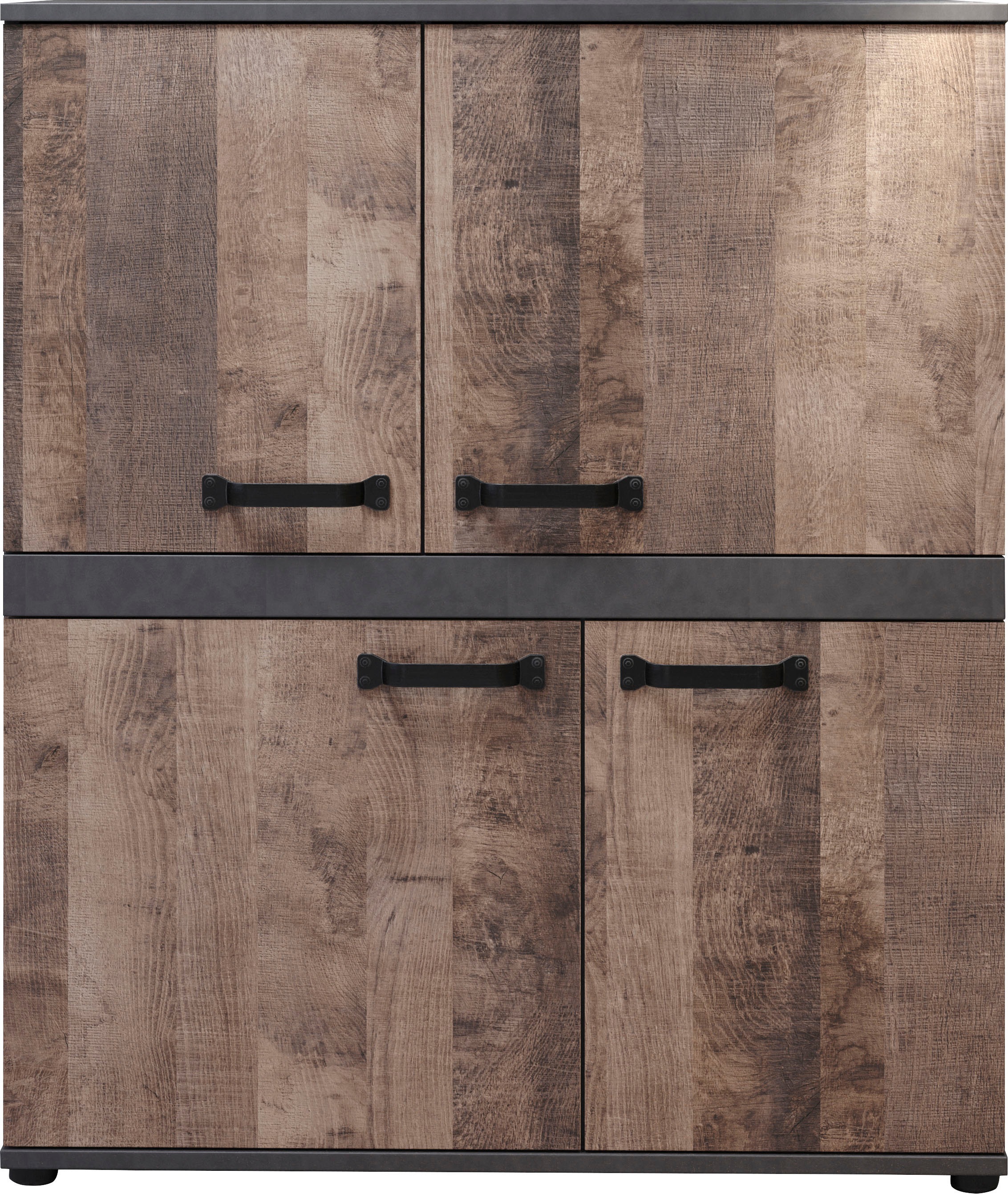 trendteam Highboard »Stripe«, Rustikale Kommode - Maße (B/T/H) 100/41/118 cm