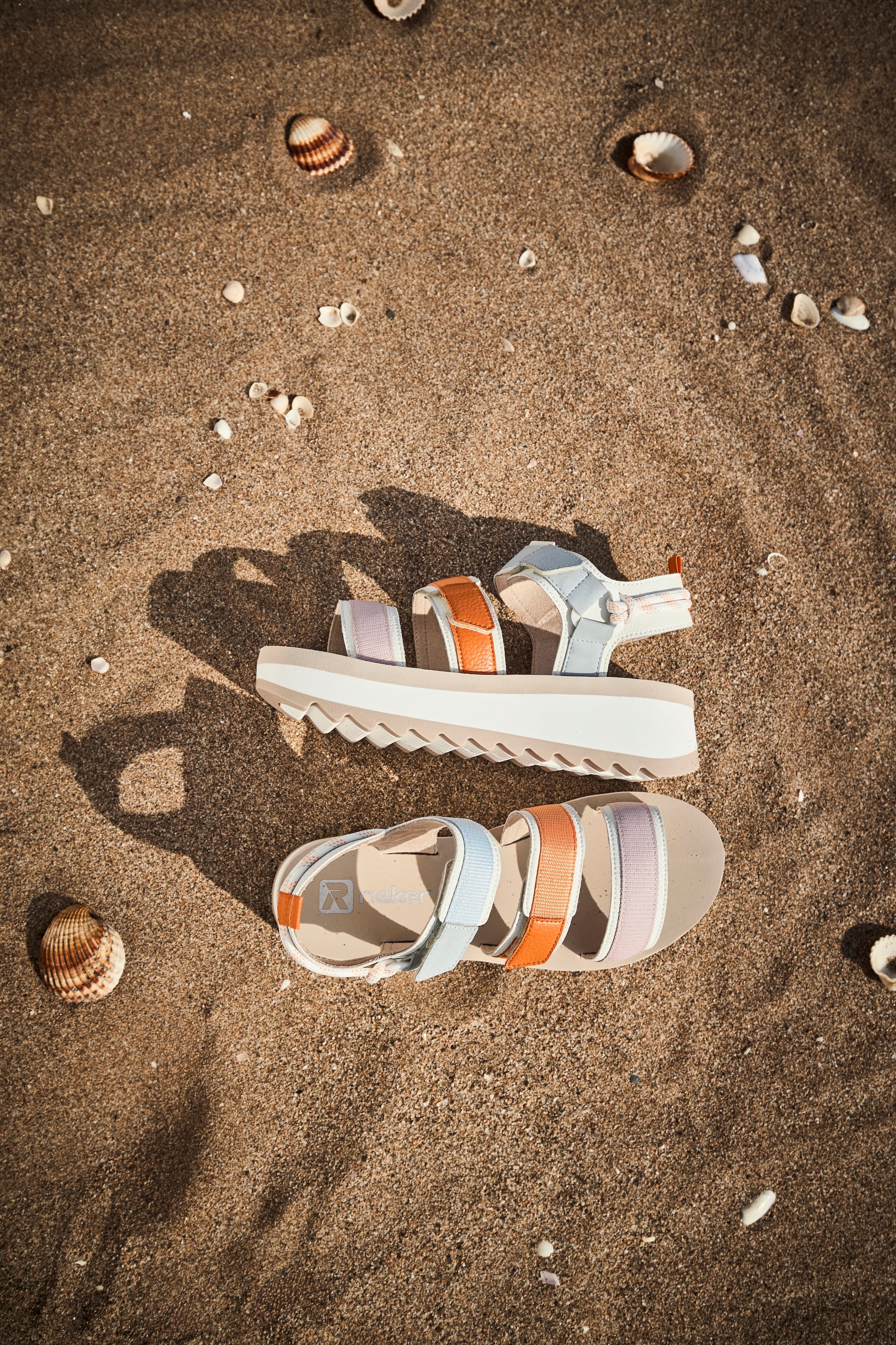 RIEKER Sport Plateausandale »Adelaide«  Sommerschuh, Outdoorsandale, Sandalette mit Klettverschlüsse