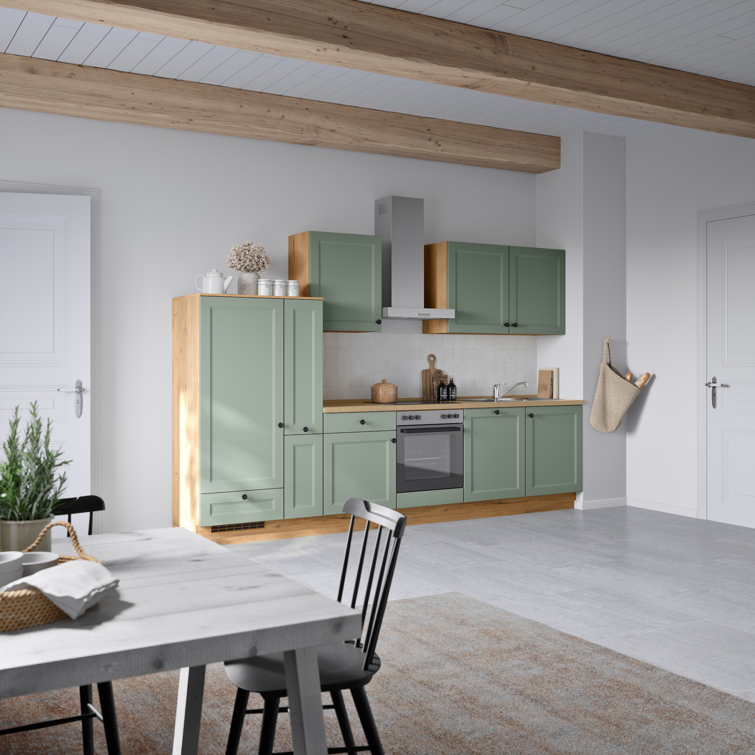 nobilia® Küchenzeile »"Cascada I"«, vormontiert, Ausrichtung wählbar, Breite 330 cm, wahlw. mit E-Geräten