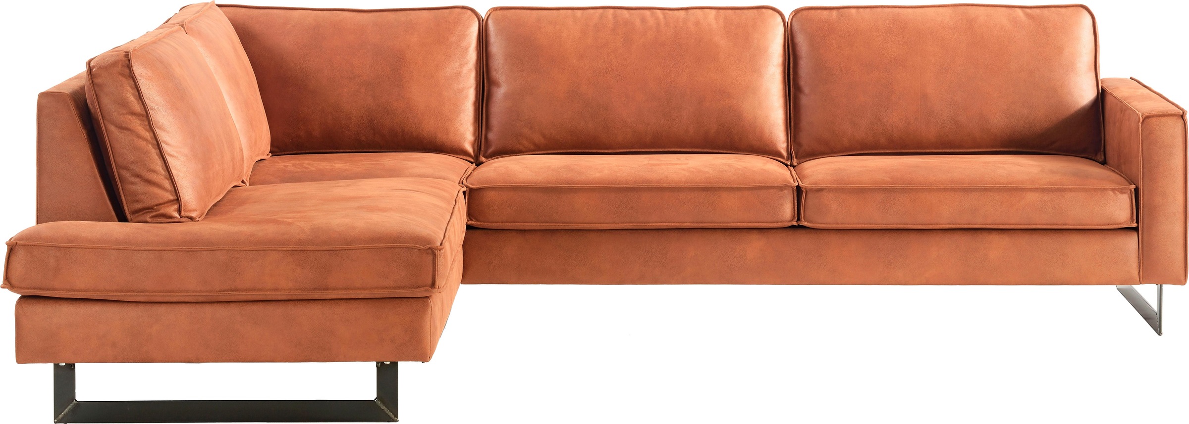 Home affaire Ecksofa »Pinto, 290 cm, Cord, Chenille, Lederoptik, Ottomane l günstig online kaufen