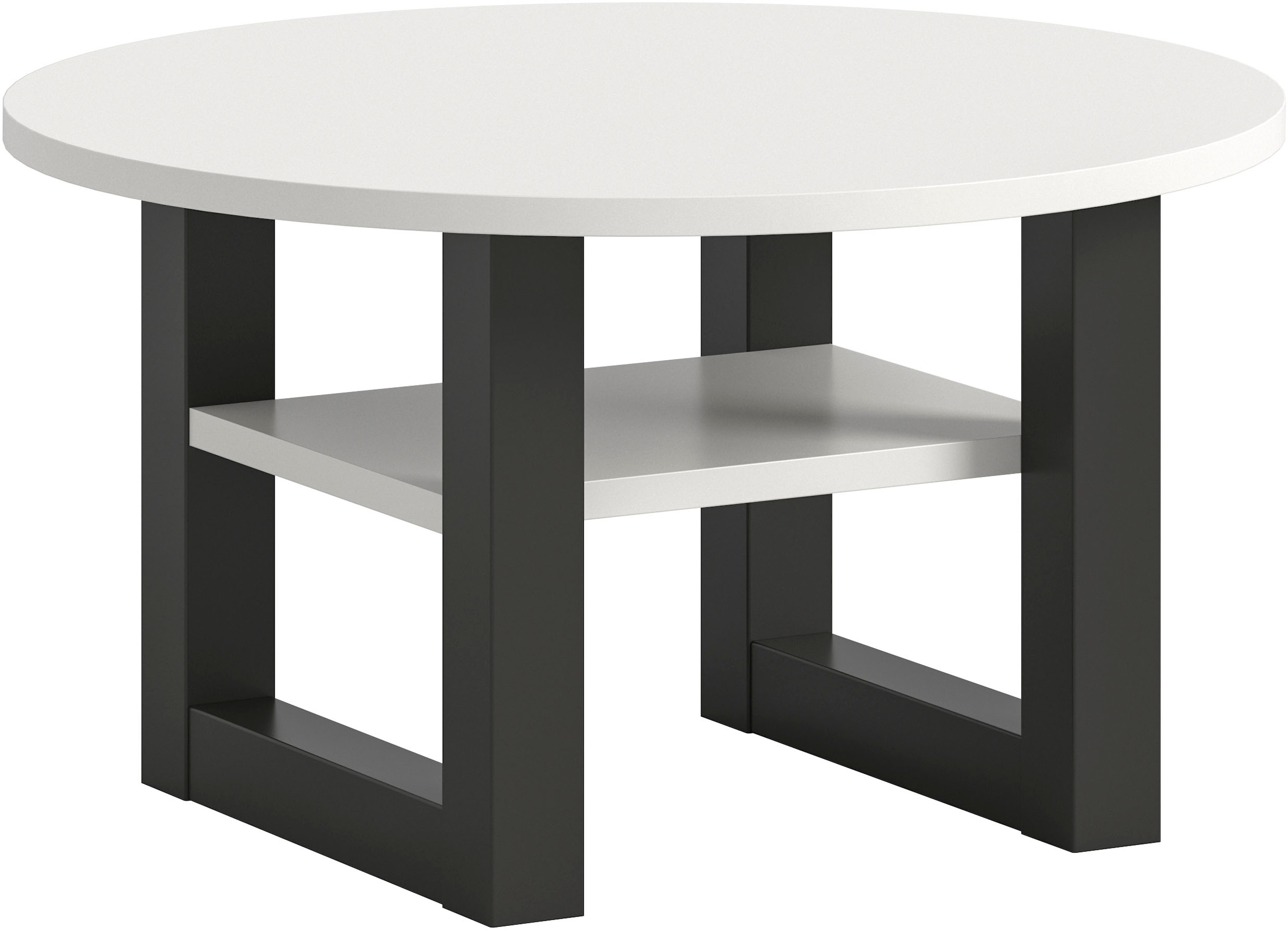 INOSIGN Couchtisch »Rail, Ø 75 cm, mit Ablageboden, inklusive Kufengestell« günstig online kaufen