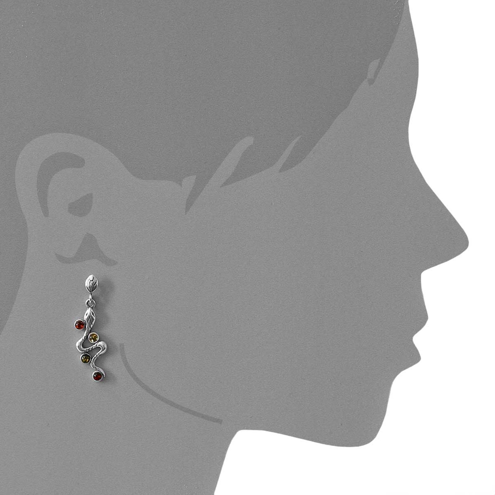 OSTSEE-SCHMUCK Paar Ohrhänger »Ostsee-Schmuck Ohrhänger Schlange Ohrhänger Schlange«, (2 tlg.)