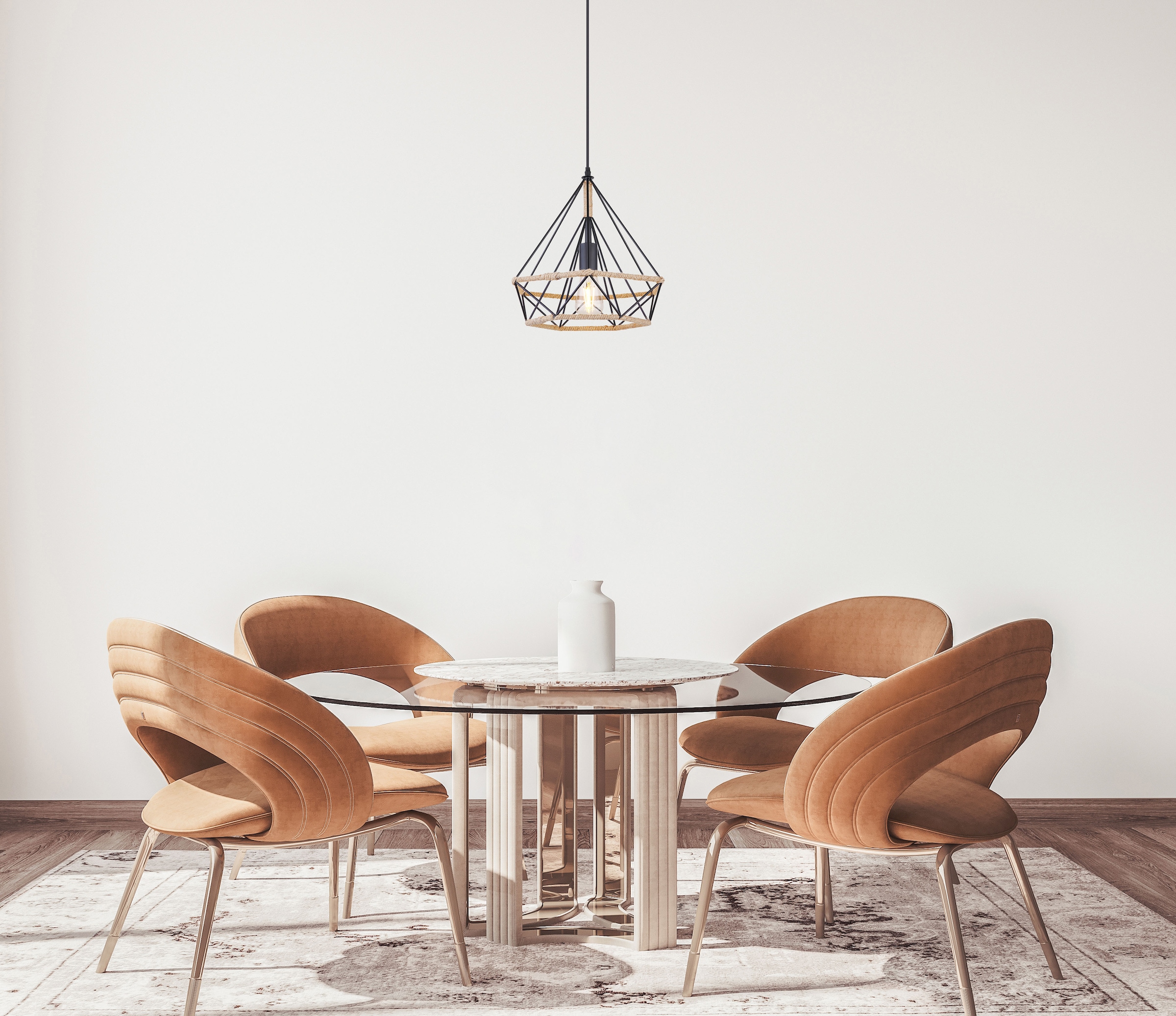 GLOBO LIGHTING Hängeleuchte »ULLEU«, Leuchtmittel E27 | ohne Leuchtmittel, Hängelampe/Pendelleuchte/Esszimmer/Wohnzimmer/Esstisch