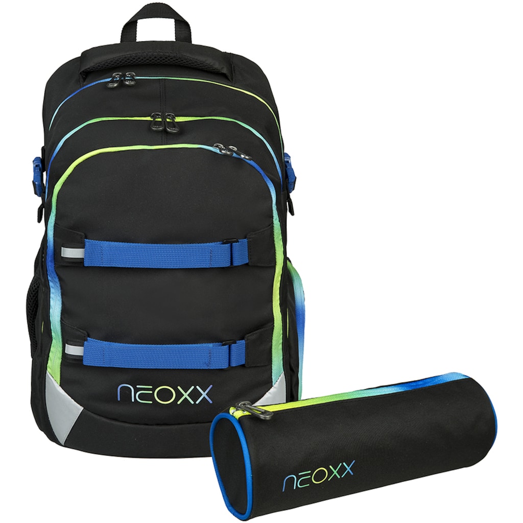 neoxx Schulrucksack »Active, Neon Flash«, reflektierende Details